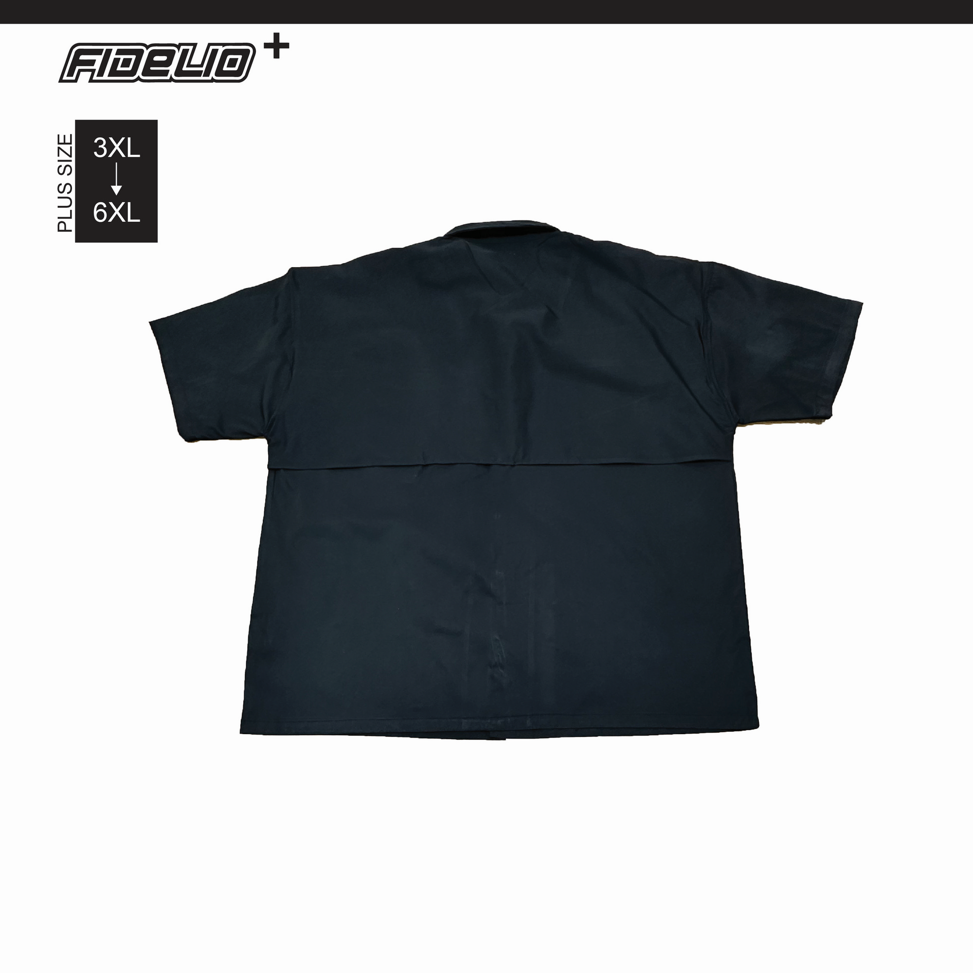 FIT IN Oversized Utility  Pocket Shirt - Black