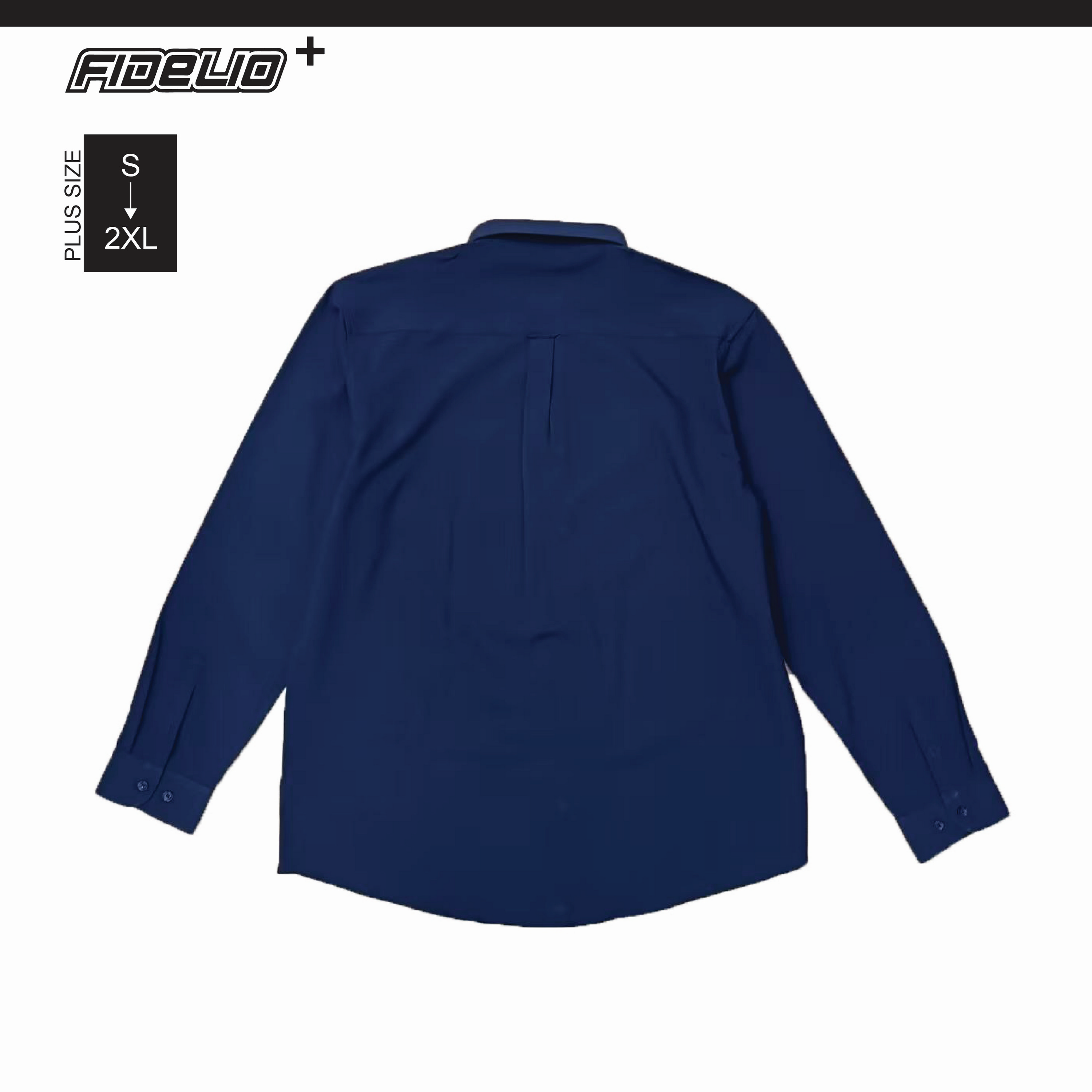 Fidelio Plus Business Long Sleeve Shirts - Dark Navy