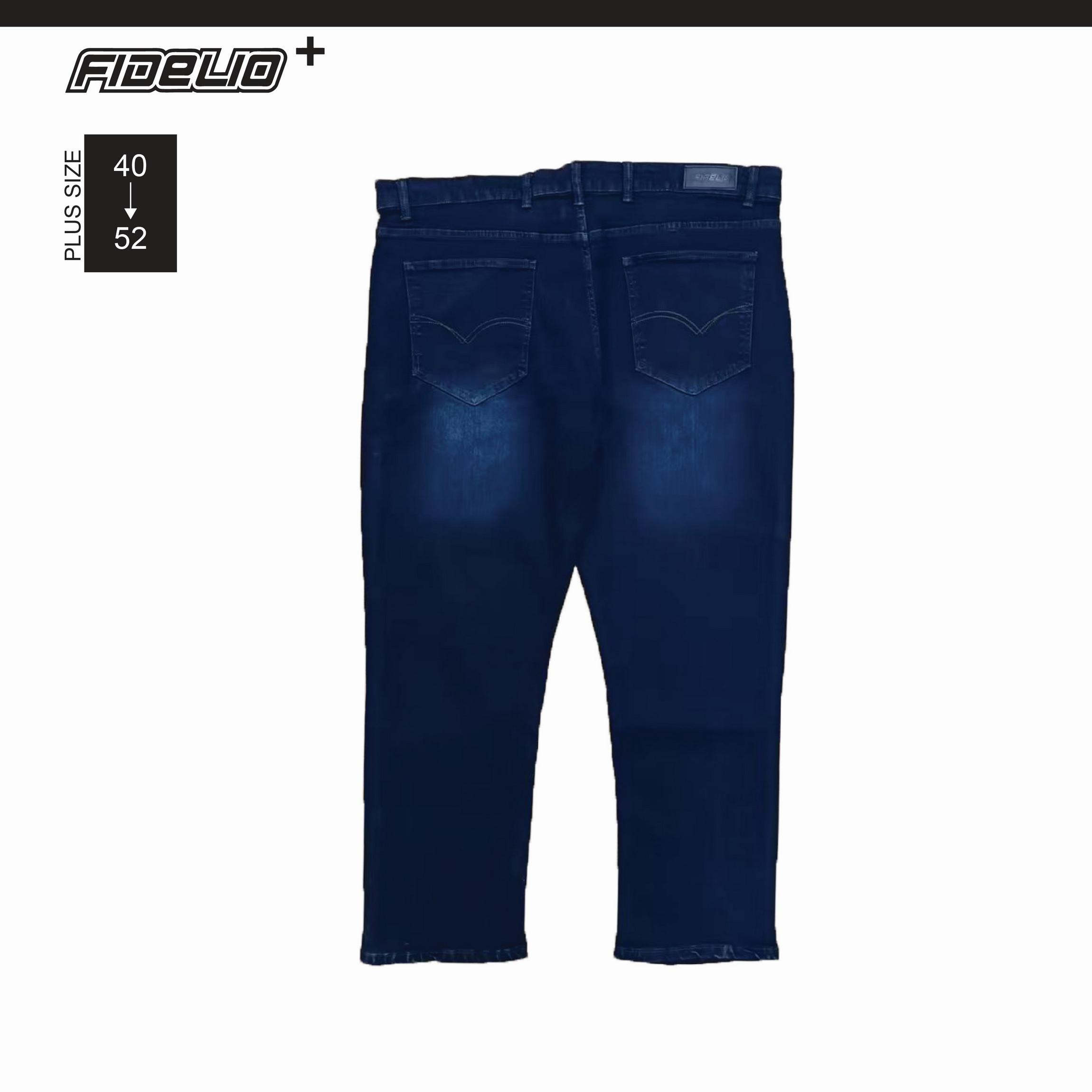 Fidelio Plus Regular Straight Stretchable Jeans - Drak Blue