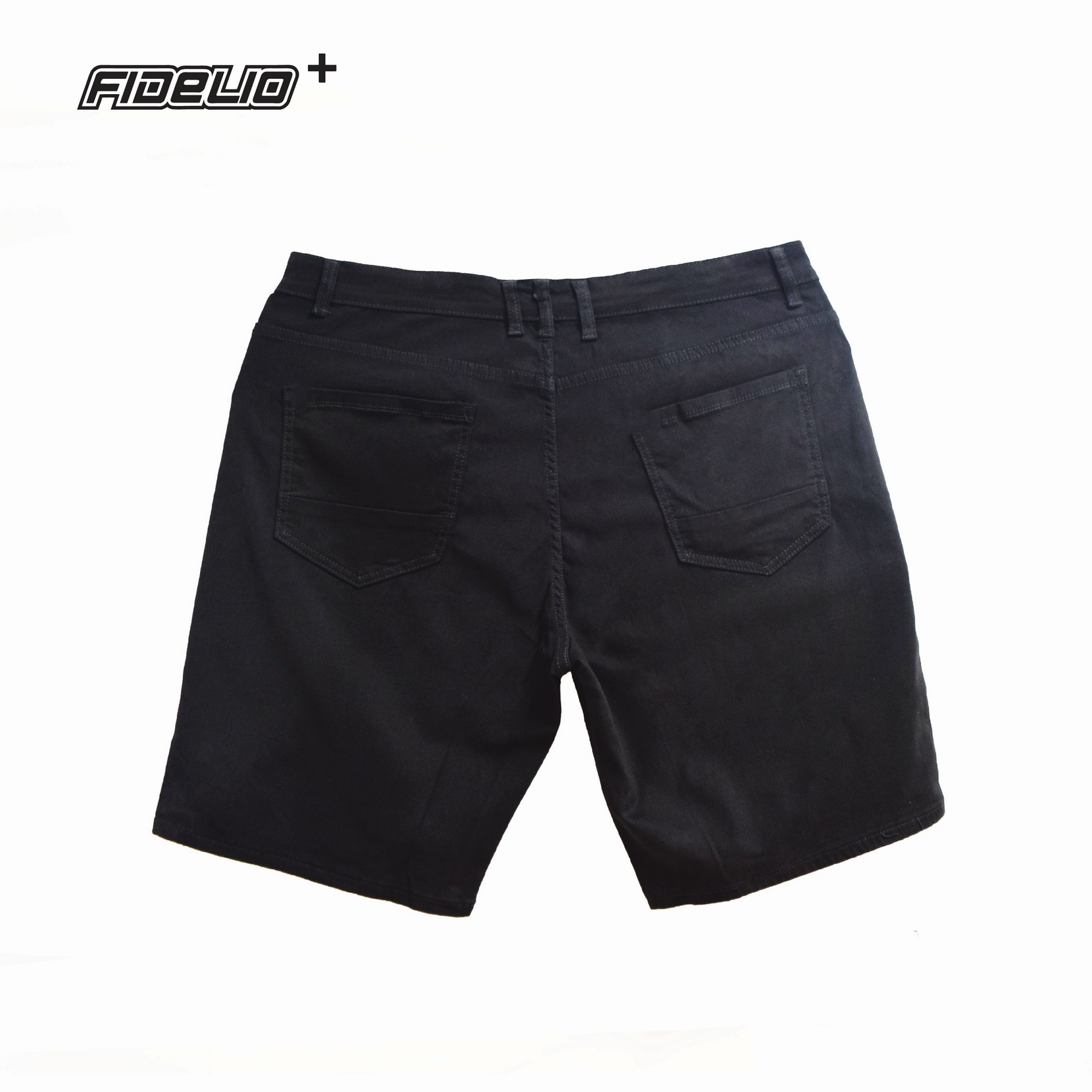 FIDELIO Plus Size Stretchable Cotton Short -Black