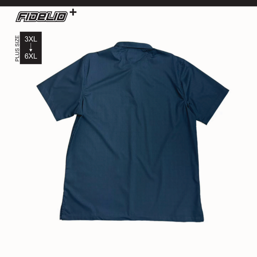 Fidelio Plus Size Special Placket Short Sleeve Shirts