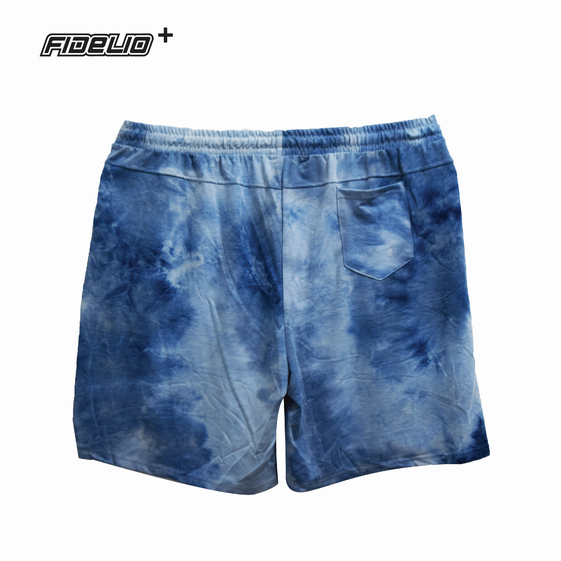 FIT IN Plus Size Tie-Dye Casual Shorts -Blue