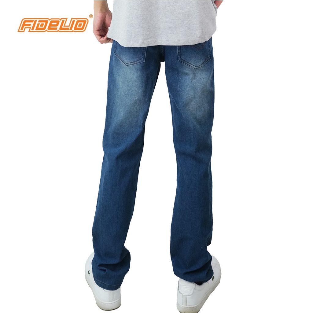 FIDELIO 603 Straight Cut Washed Denim | Seluar Jeans Panjang Lelaki