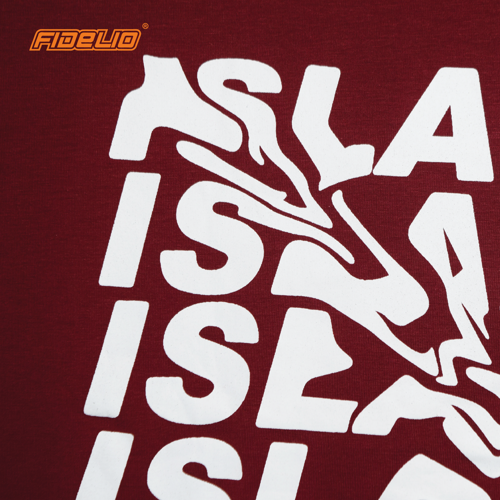 FIDELIO Ripple Island Graphic Tee -Maroon