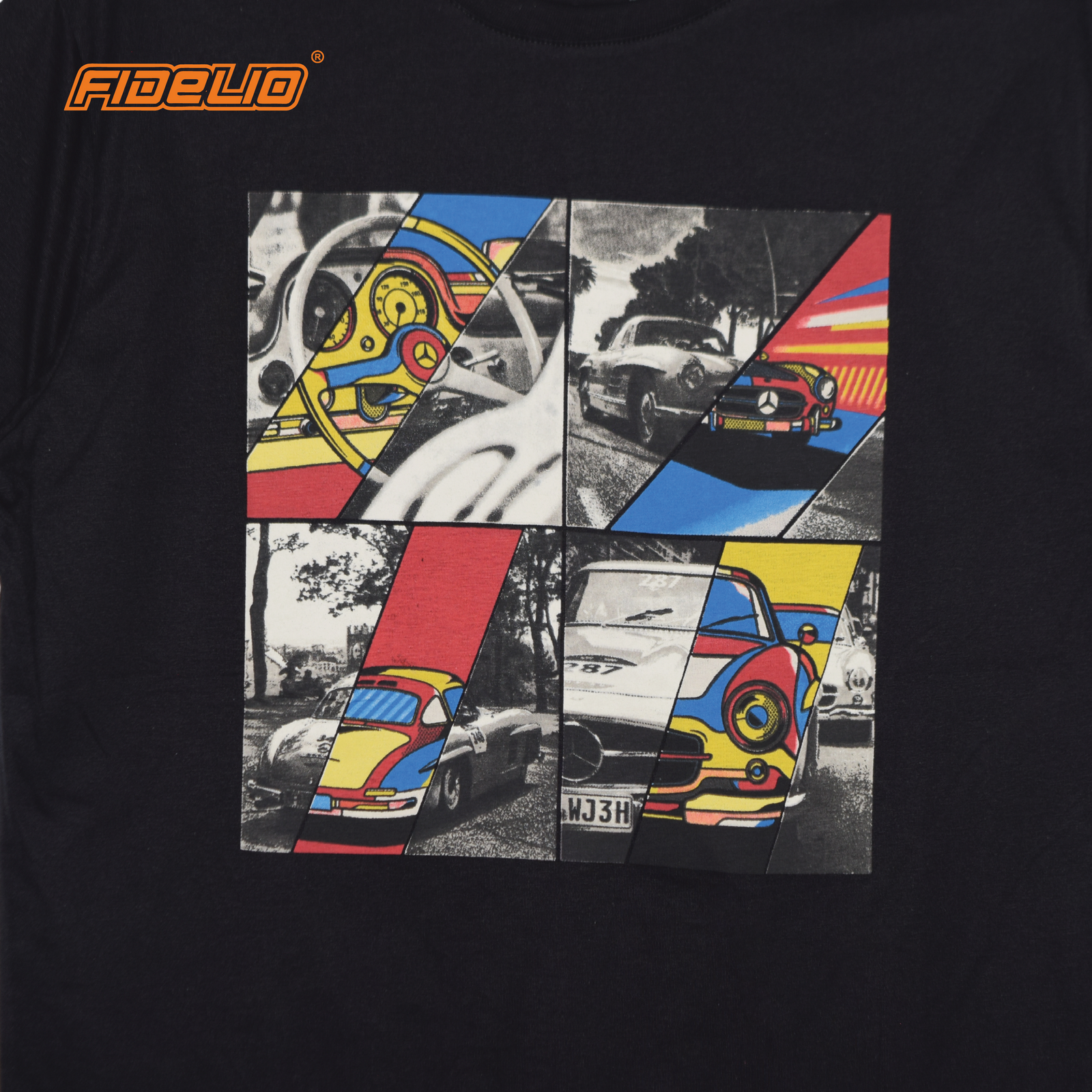Fidelio Motor Sport Printed Tees -Black