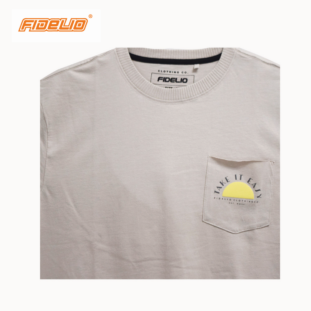 Fidelio Take It Easy Printed Tees -Stone