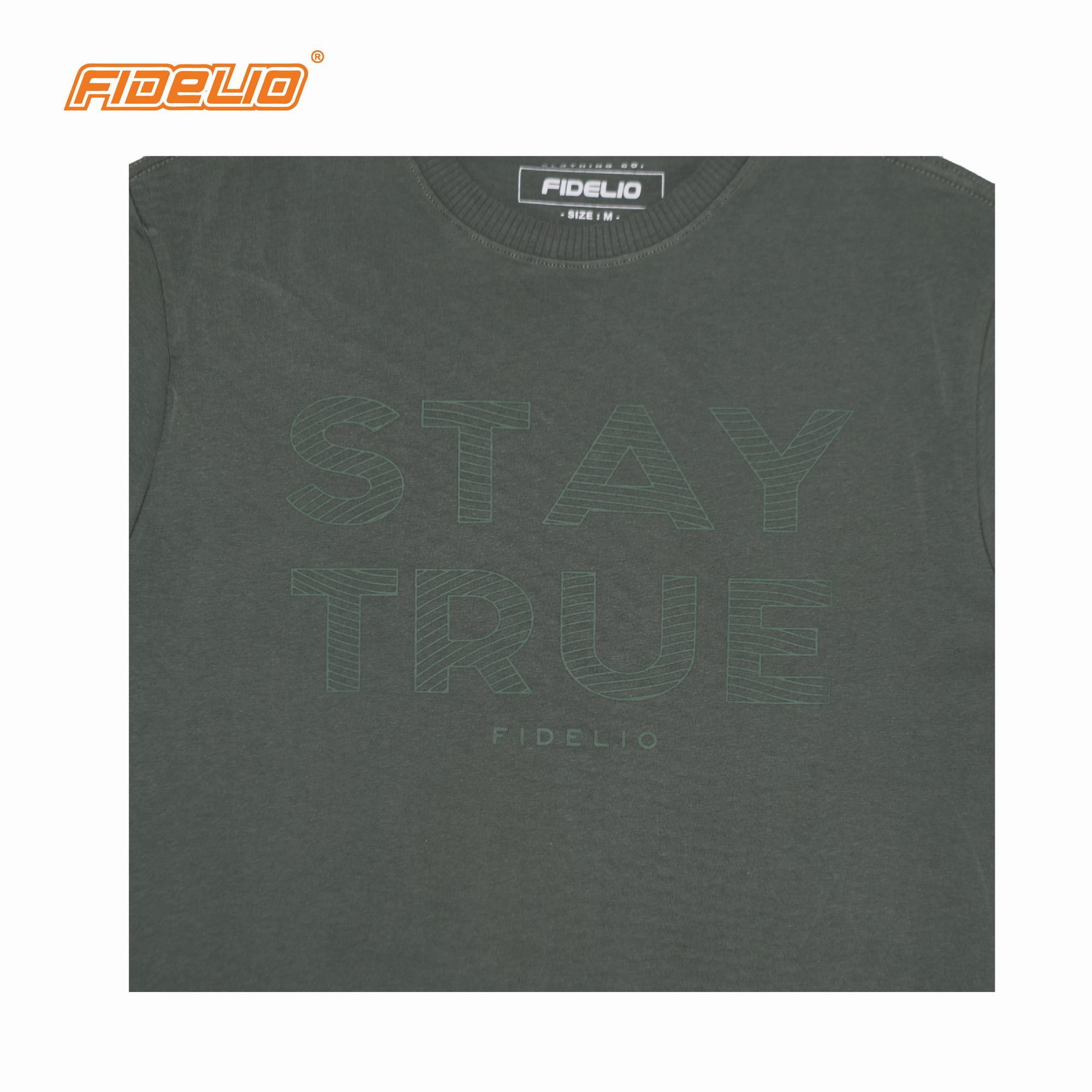 Fidelio Stay True Printed Tees -Army Green