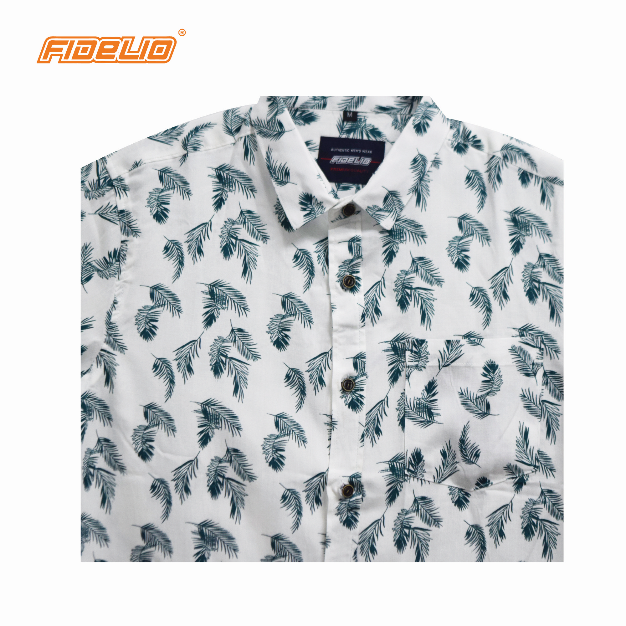 Fidelio Hawaiian Printed Short Sleeve Shirts -White
