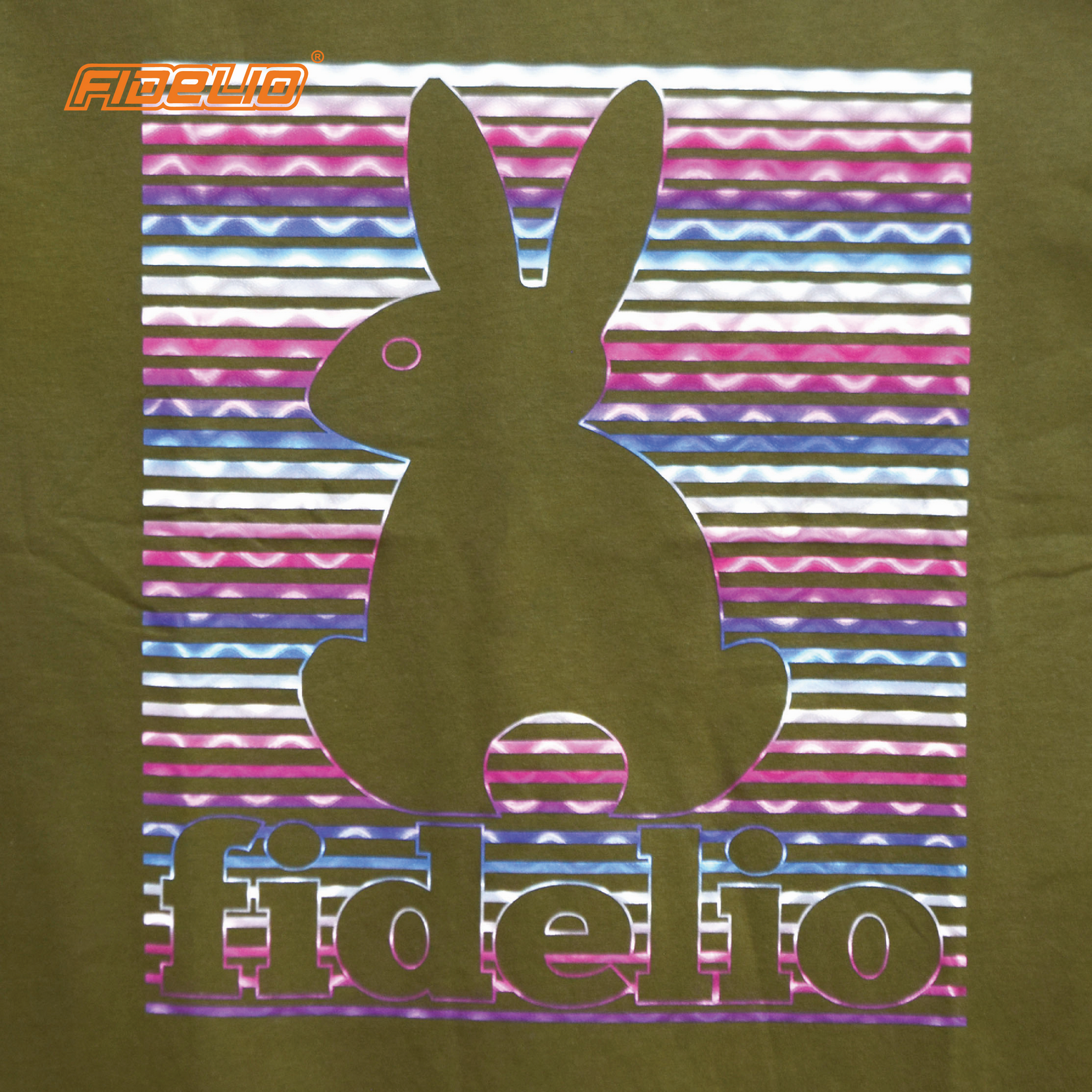 FIDELIO Bunny Colored Graphic Tee -Army Green