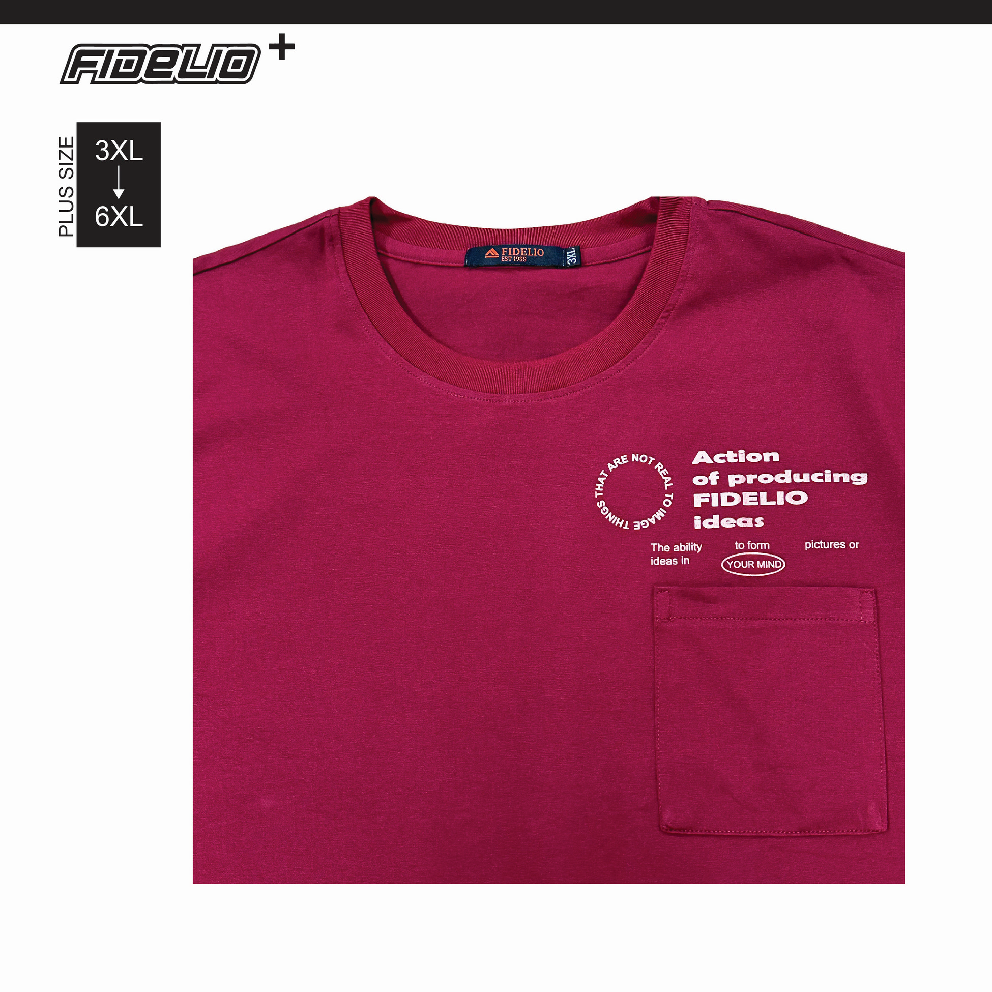 Fidelio Plus Size Things That Are Not Real Printed Tees -Maroon