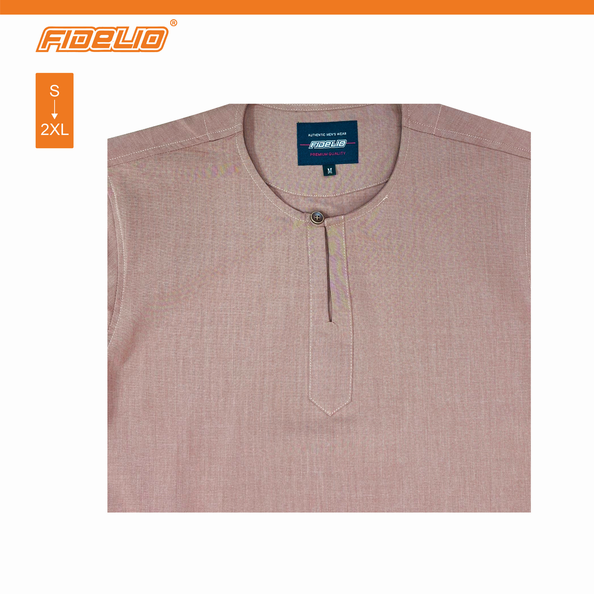 Fidelio Breeze Lunen Short Sleeve Shirts -Peach