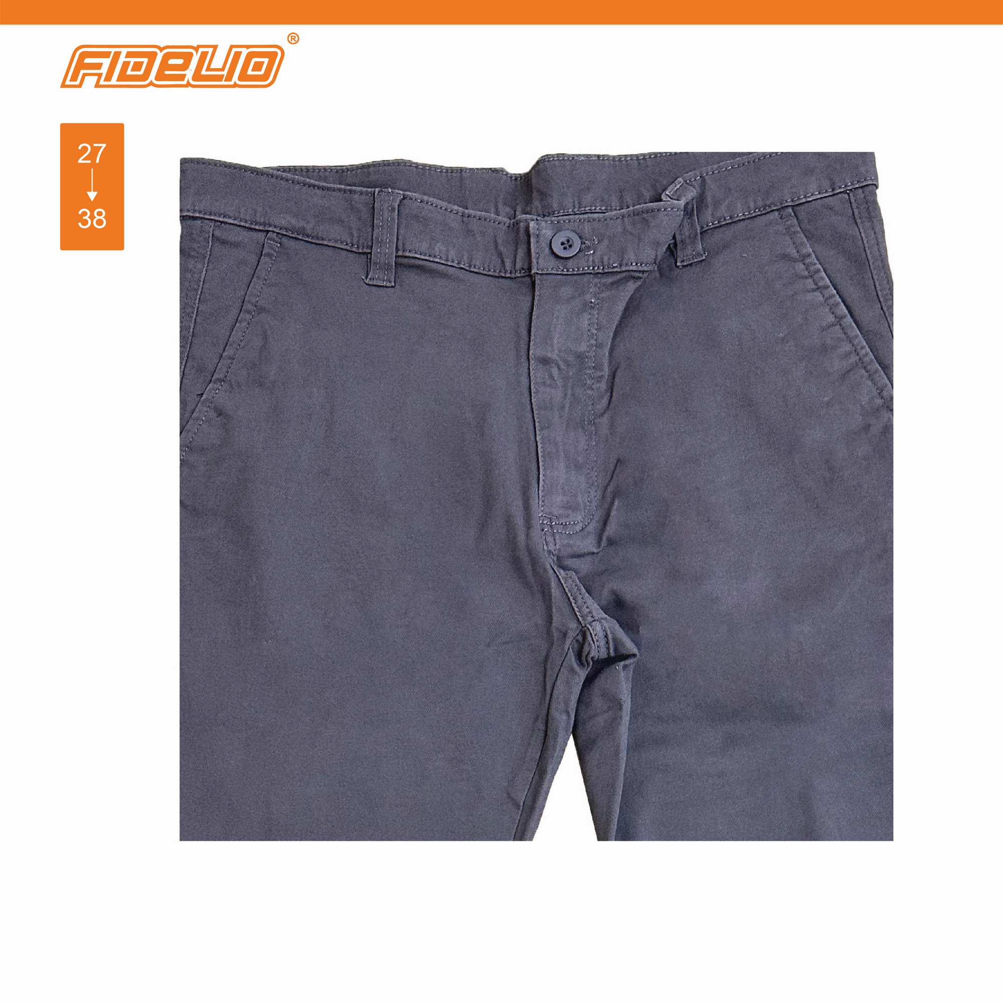 Fidelio Stretch Slim Fit Chinos - Grey