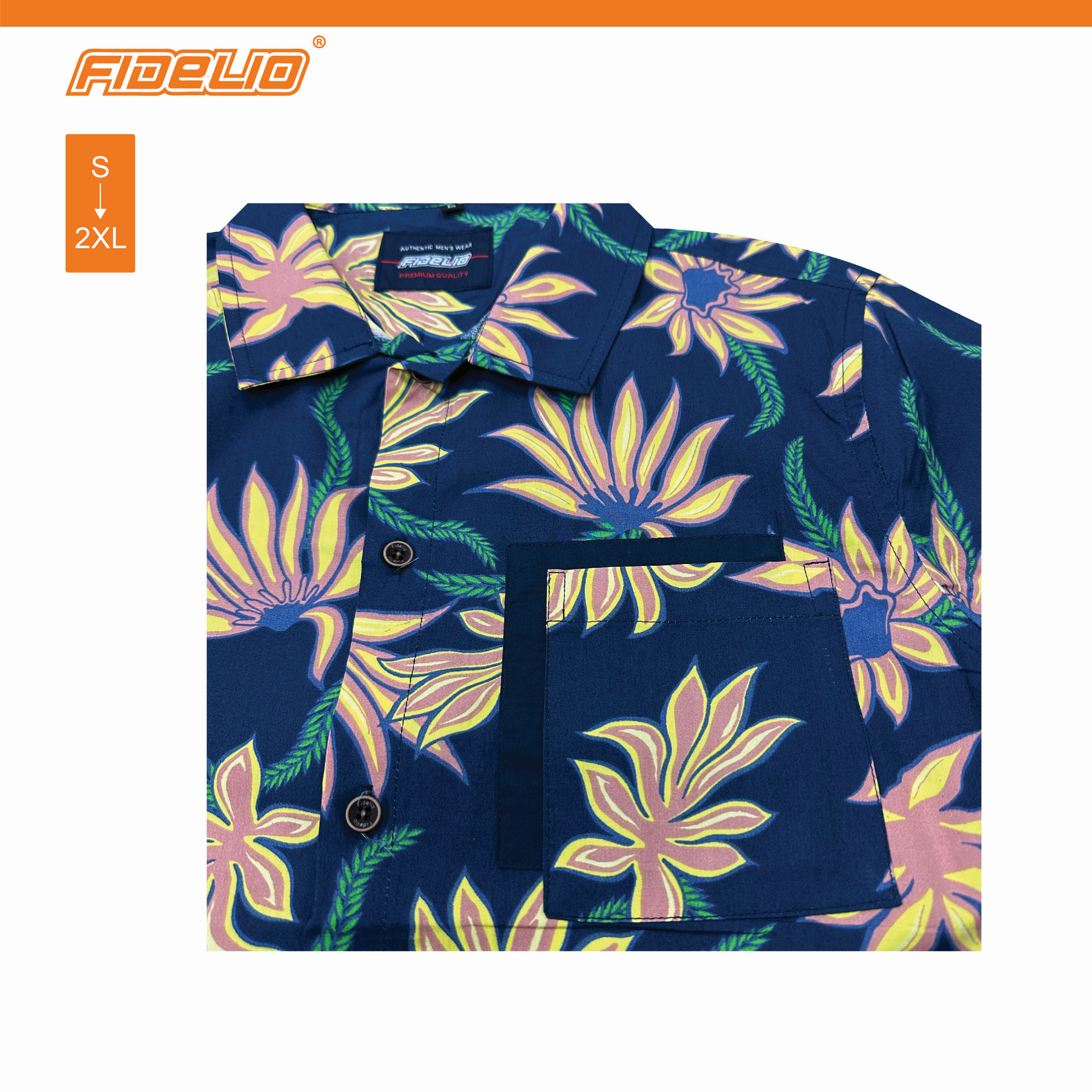 Fidelio Flora Graphic Short Sleeve Shirts - Navy