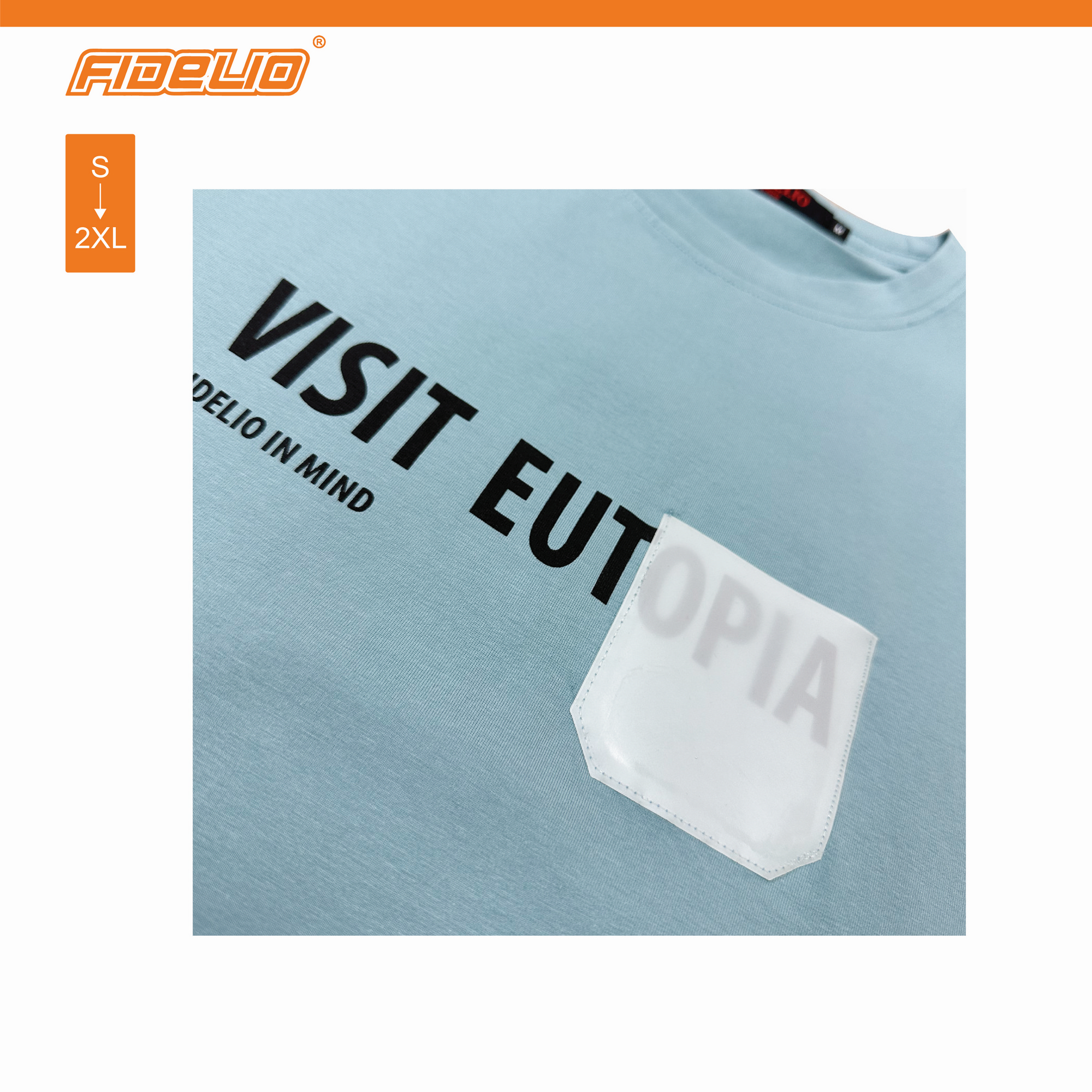 Fidelio Visit Eutopia Printed Tees -Light Blue