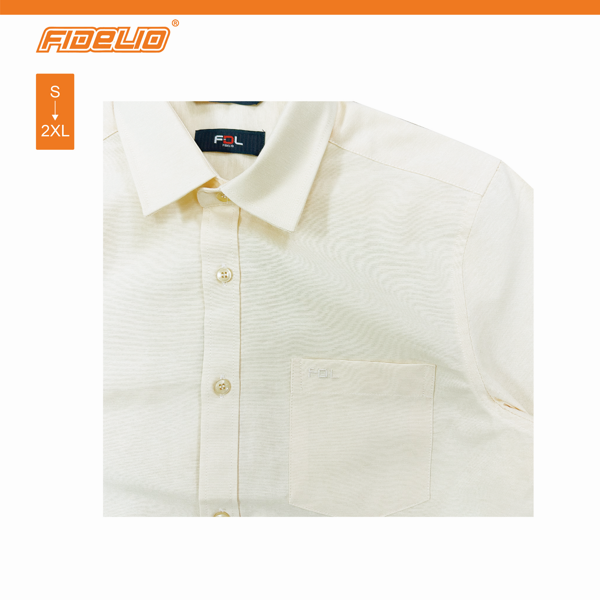 FDL Oxford Short Sleeve Shirts -Cream