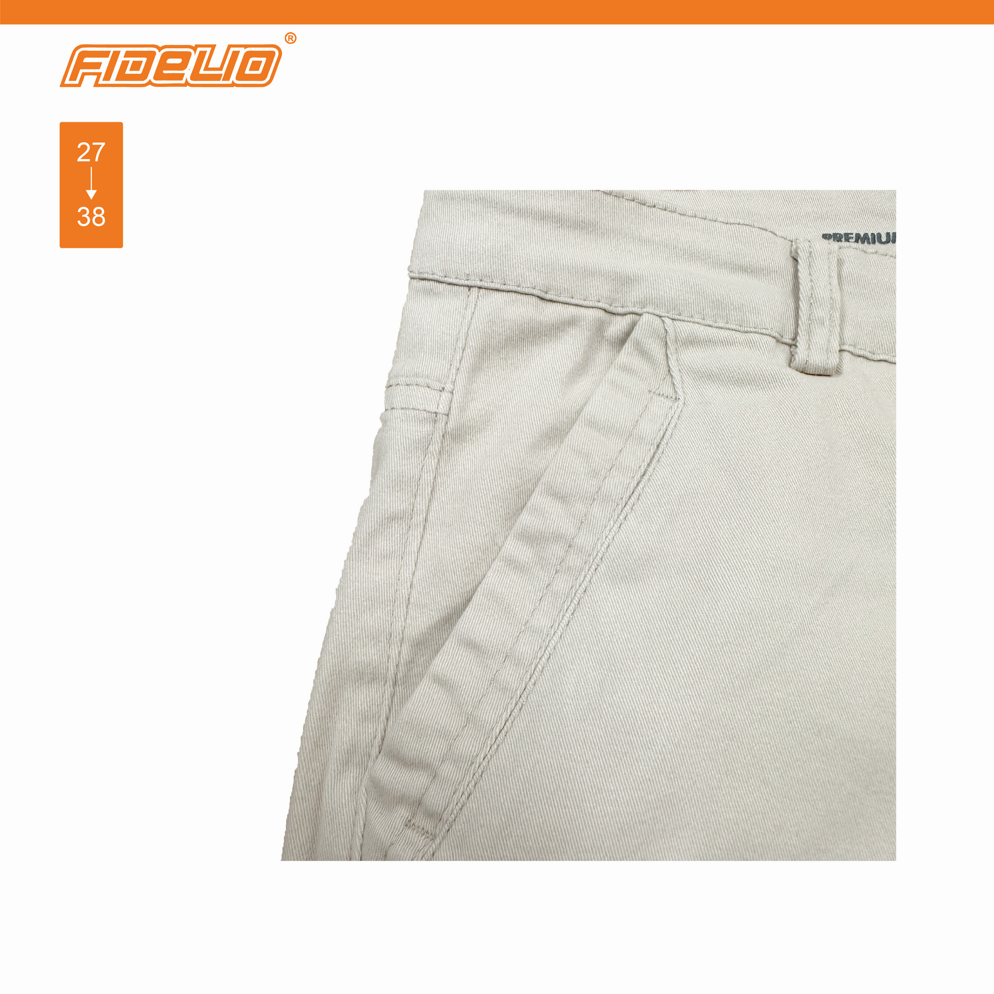 Fidelio Signature Stretchable Cotton Shorts -Light Beige