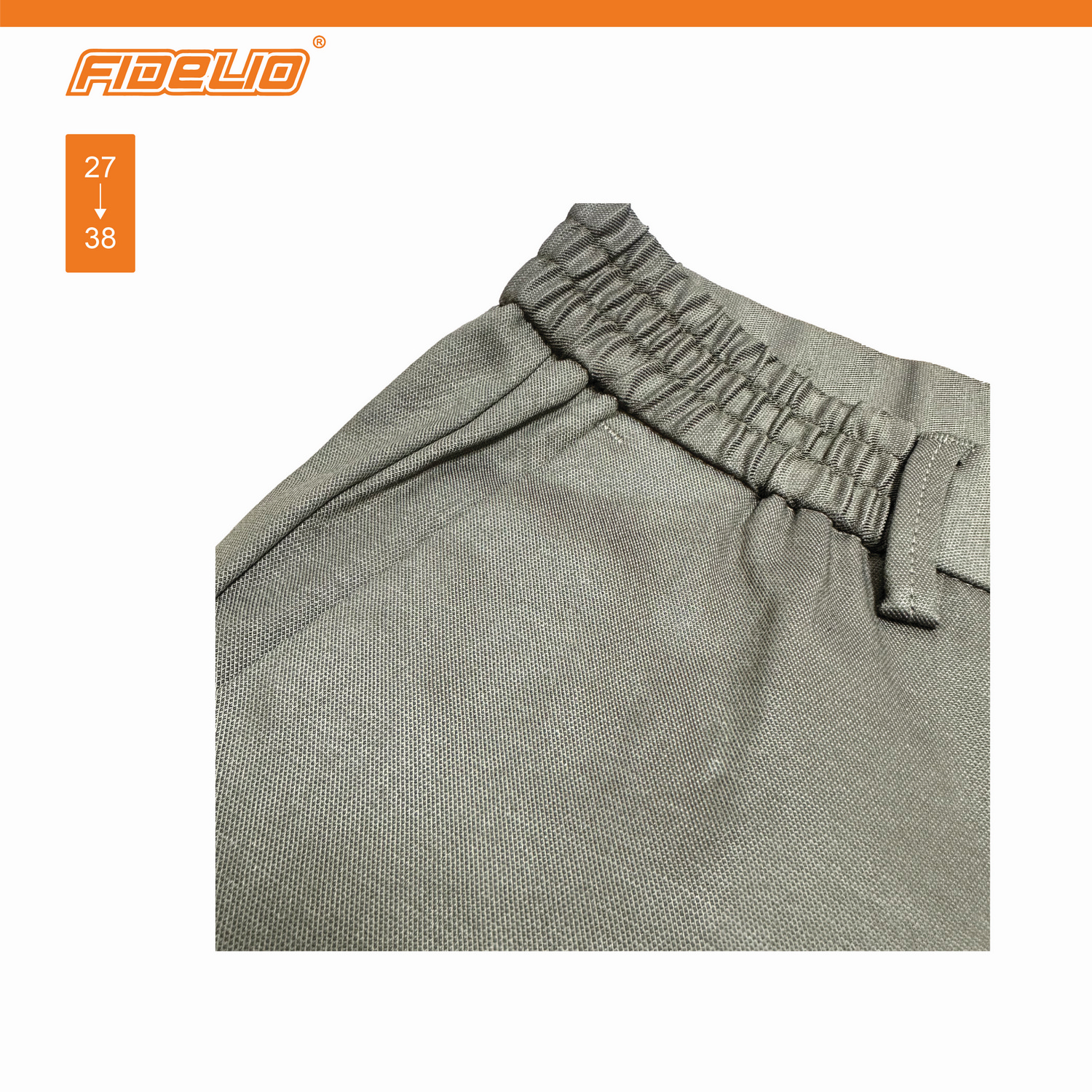 Fidelio Button Stretchable Wasit Band Chinos -Dark Brown