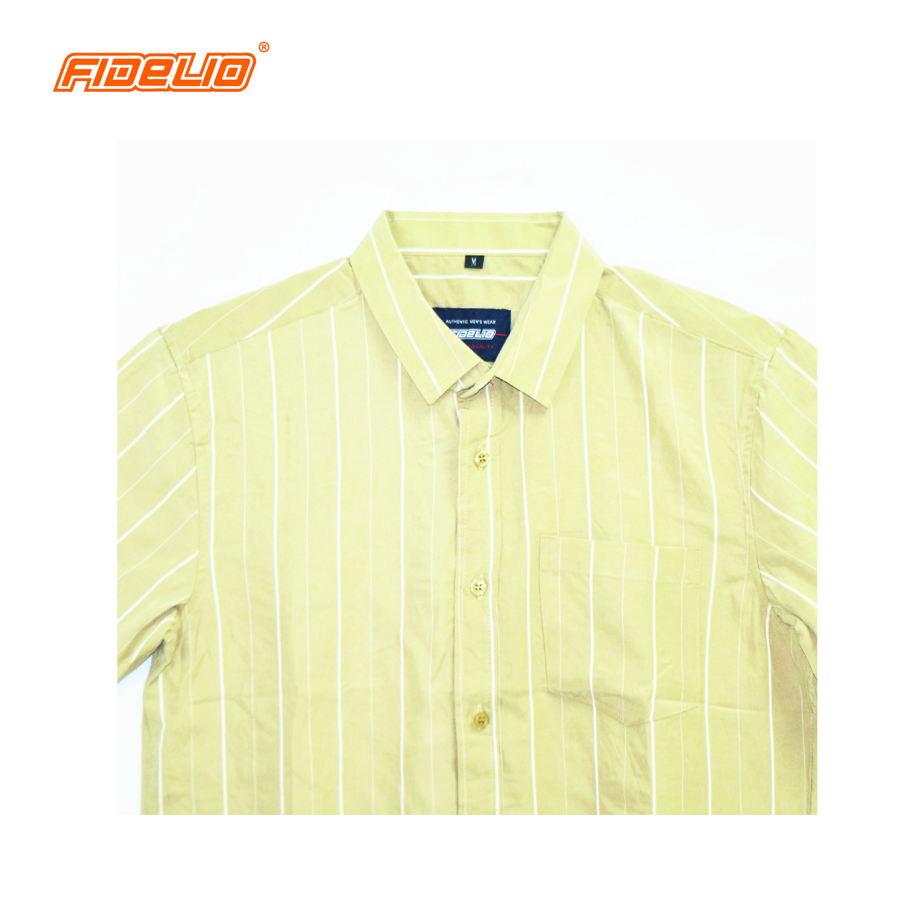 FIDELIO Stripe Short Sleeve Shirt -Beige