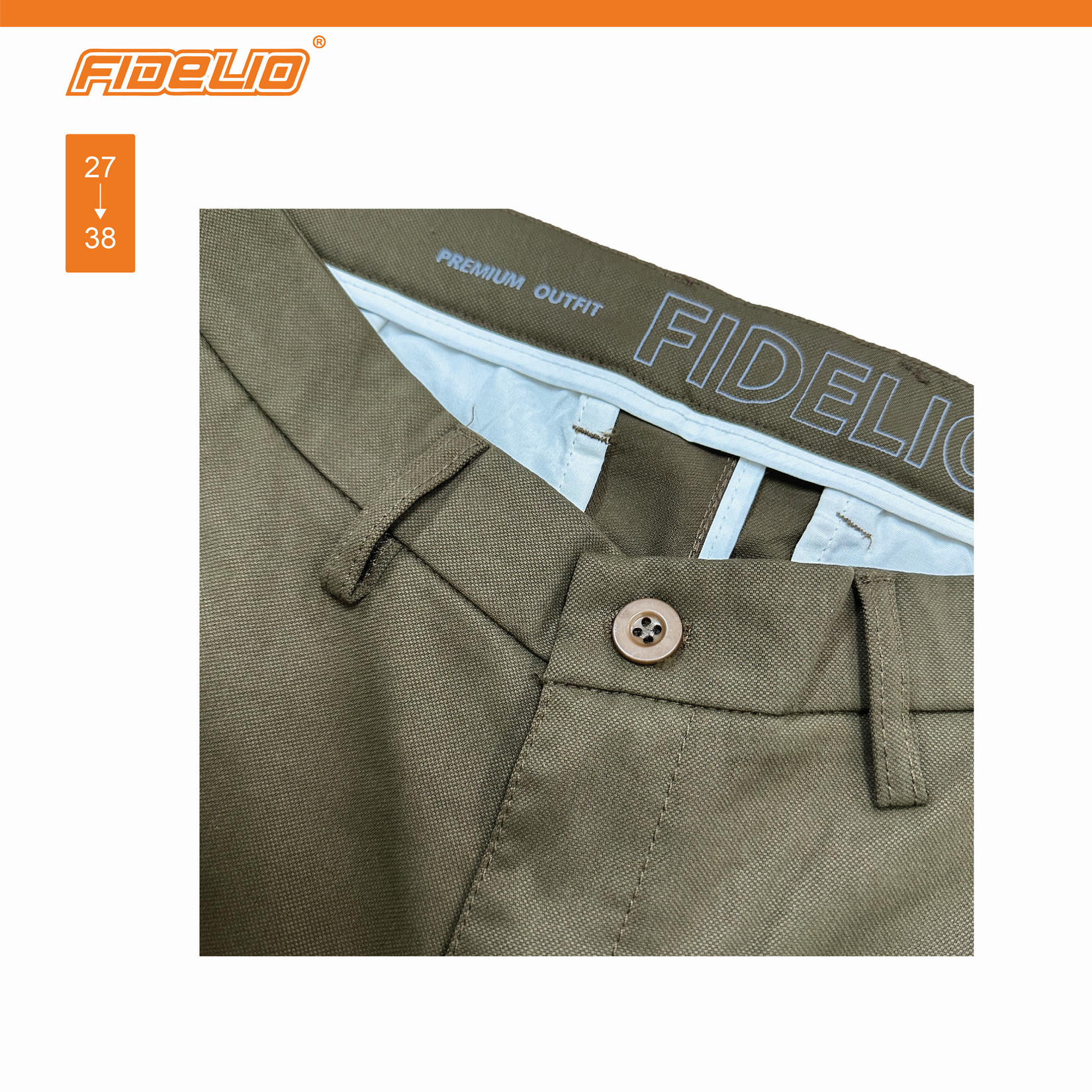 Fidelio Comfort Stretch Slim Fit Chinos - Brown