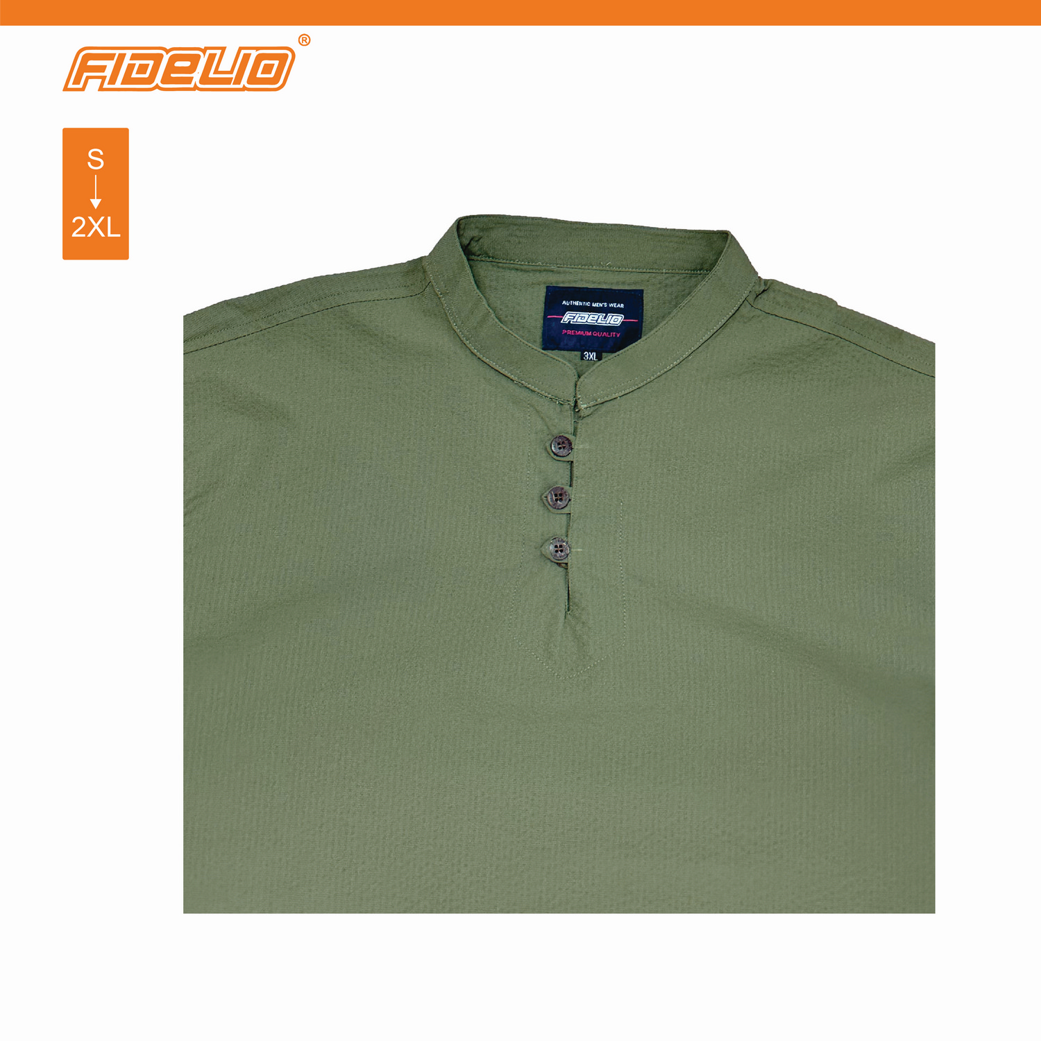 Fidelio Heritage Linen Casual Shirt - Army Green