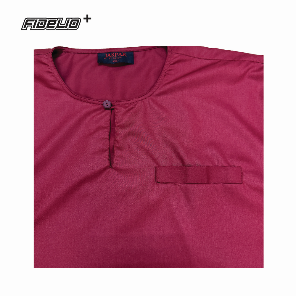 JASPAR Plus Size Teluk Belanga Kurta Tops -Maroon