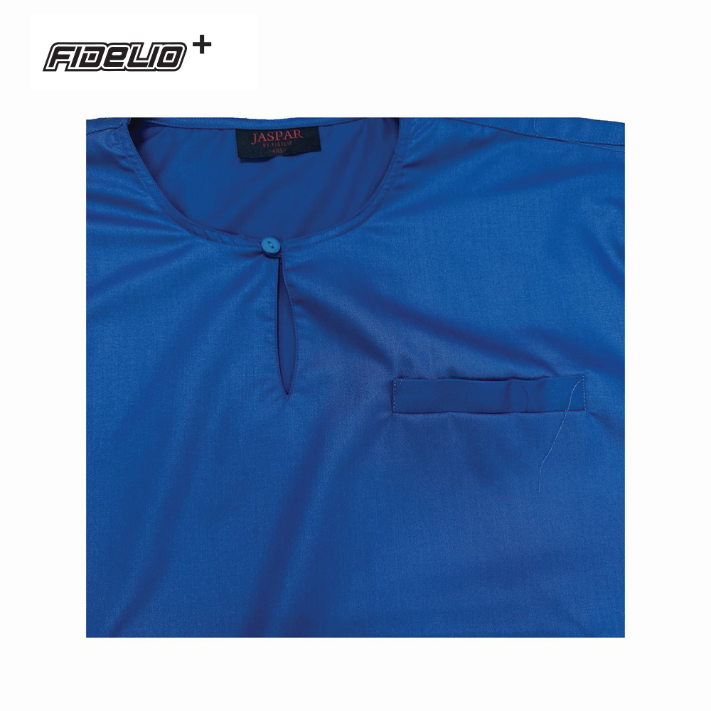 JASPAR Plus Size Teluk Belanga Kurta Tops -Blue