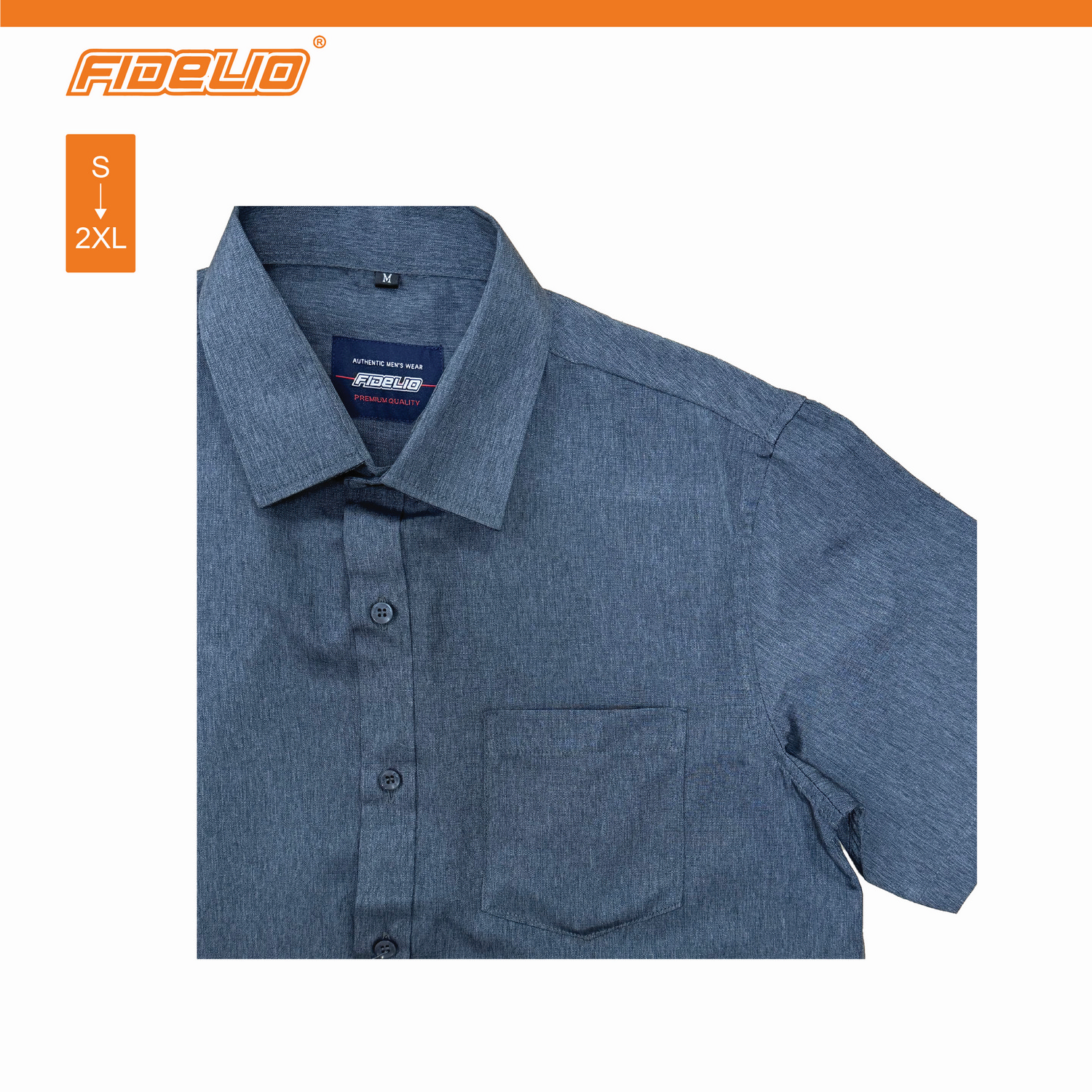 Fidelio Casual Short Sleeve Shirts -Charcoal