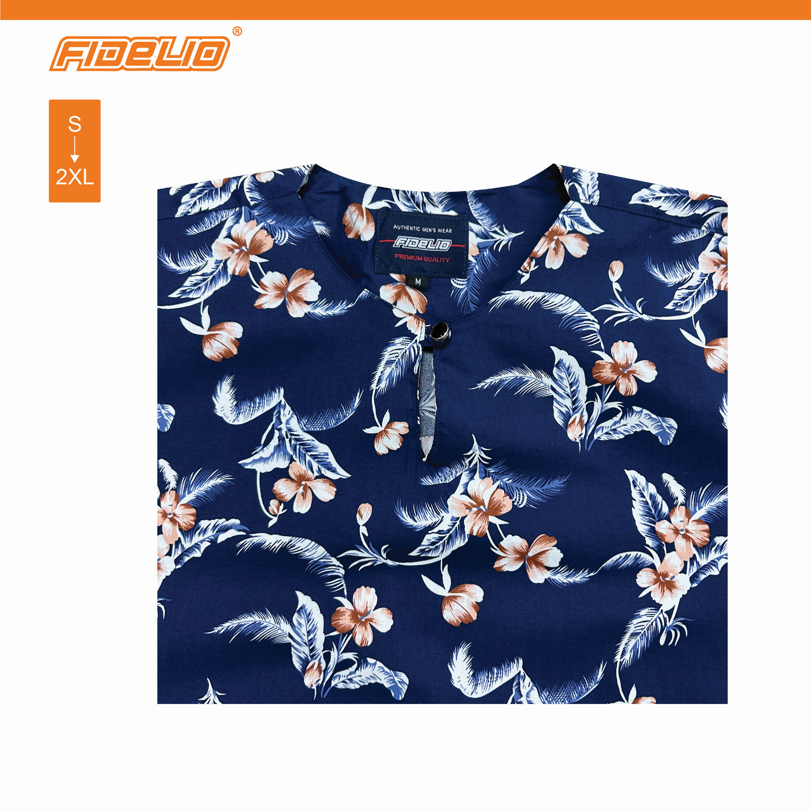 Fidelio Flora Kurta Shirts -Navy