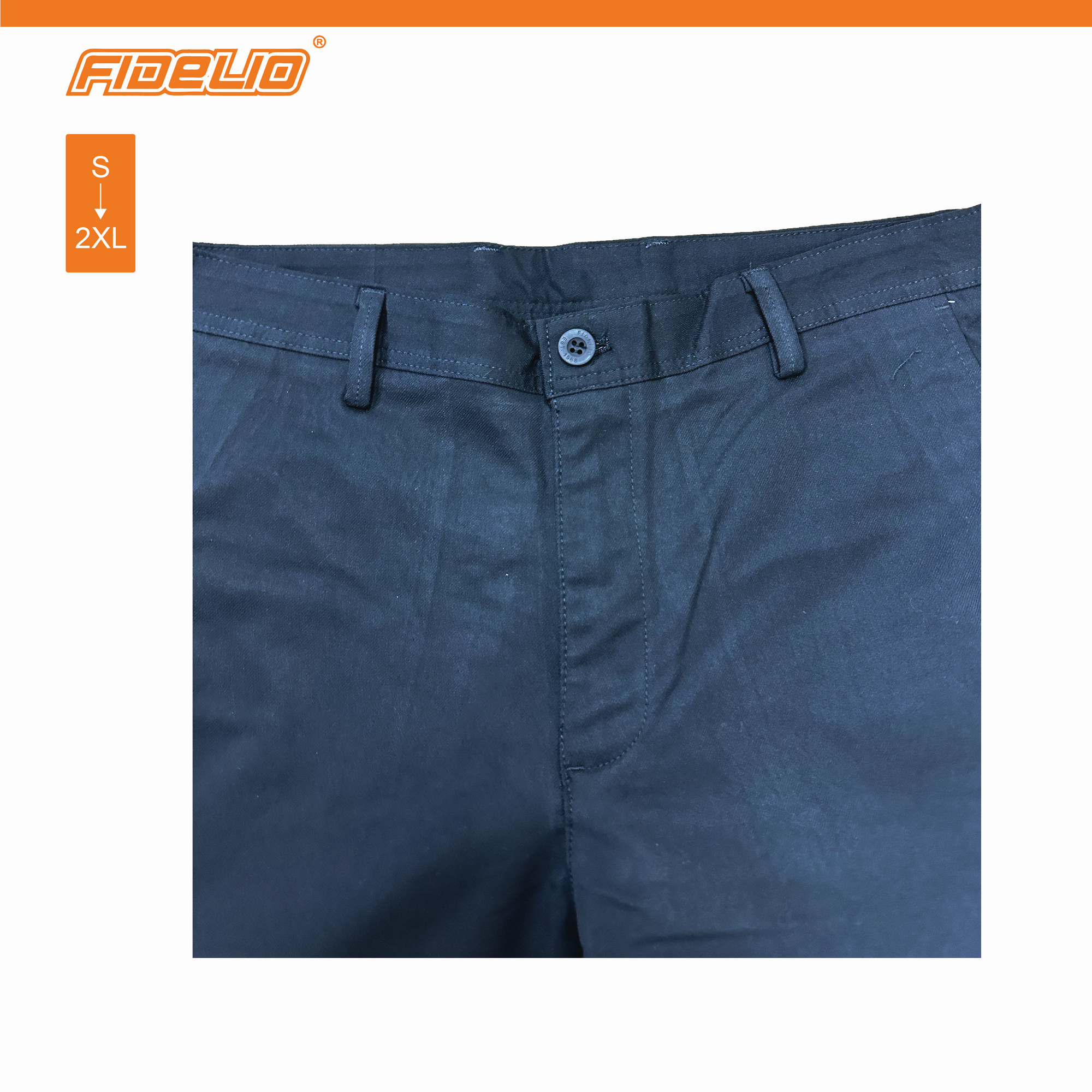 Fidelio Classic Twill Chino Pants -Black
