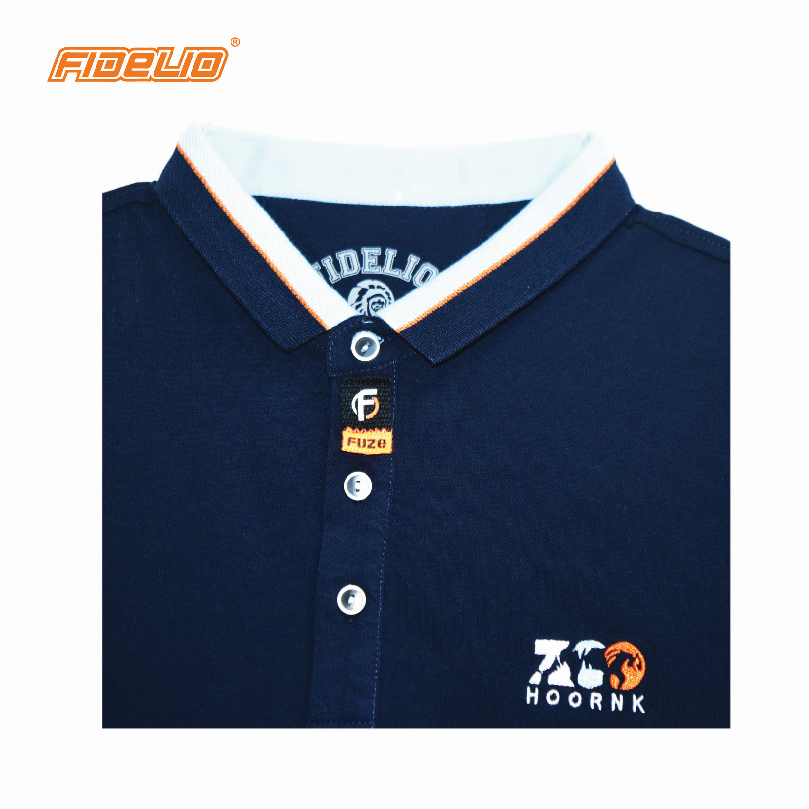 Fidelio Zoo Embroidery Polo Shirts -Navy