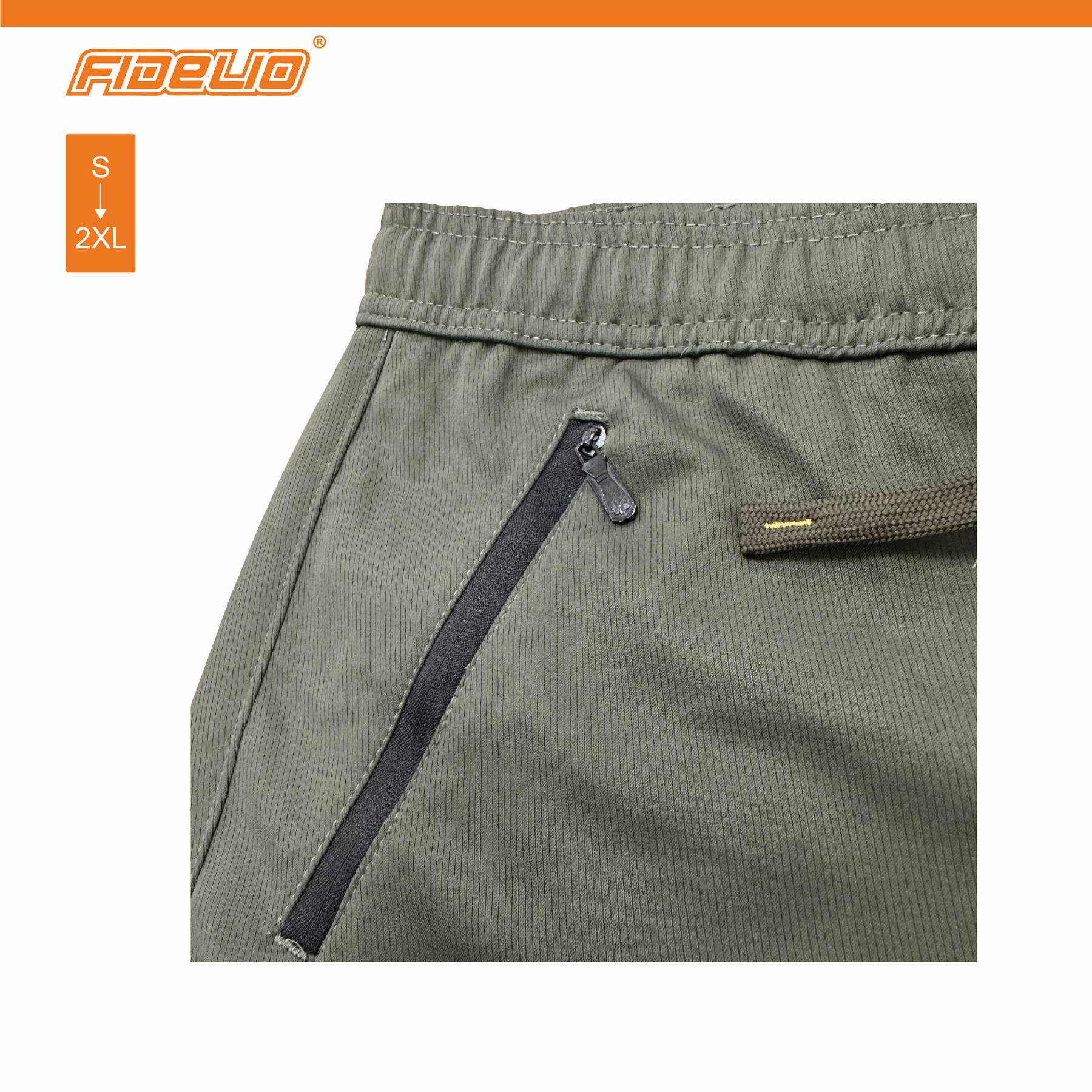 Fidelio Utility Super Shorts -Army Green