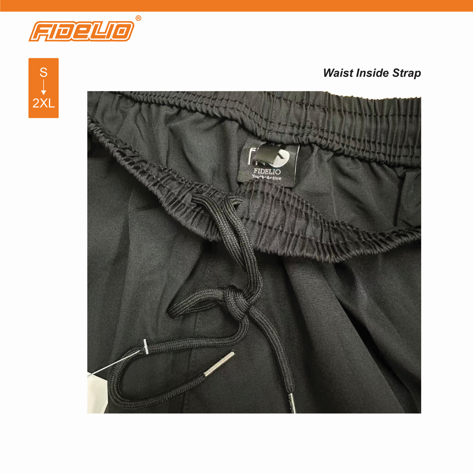 FIT IN Zip-Pocket Active Shorts -Black