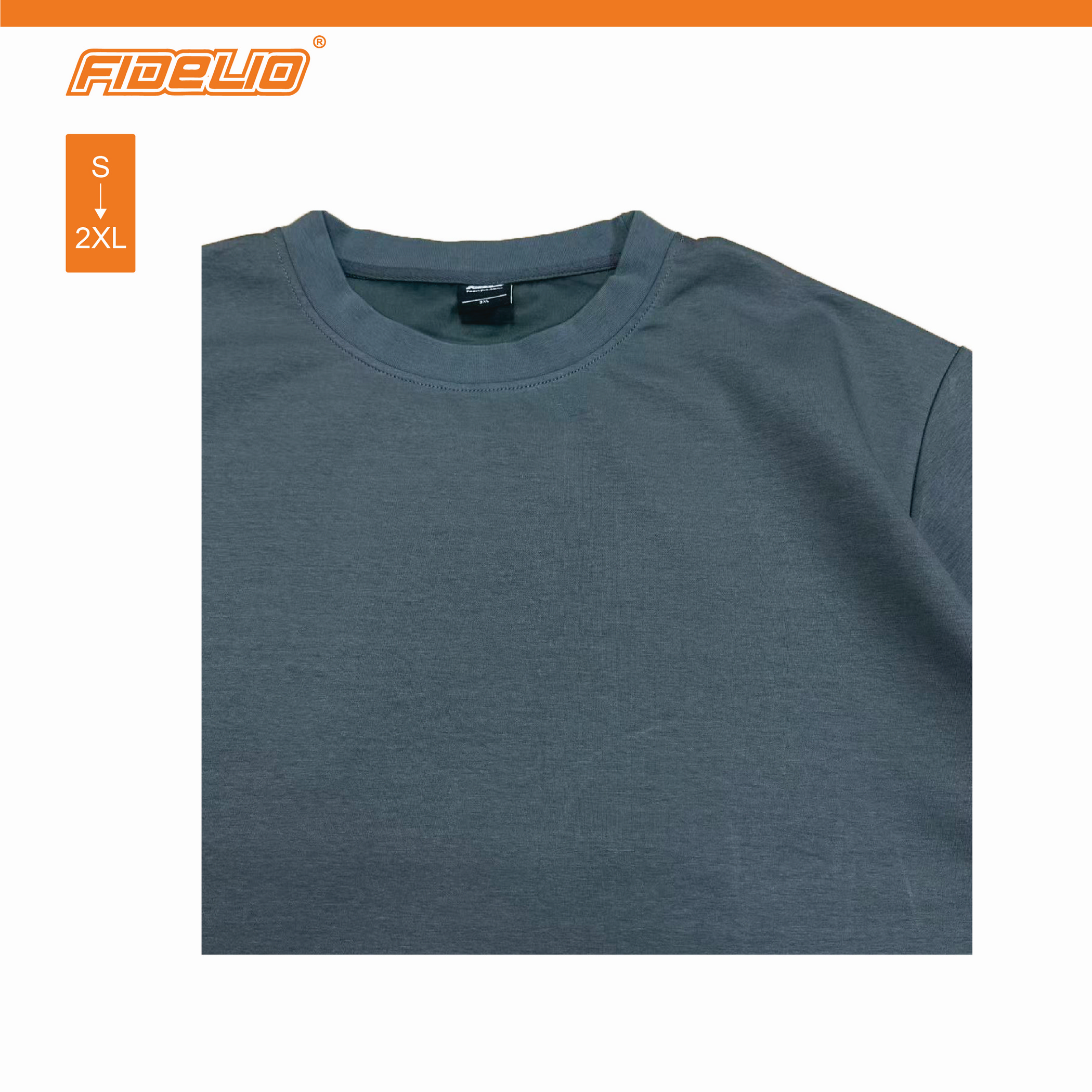 Fidelio Basic Oversized Tees -Grey