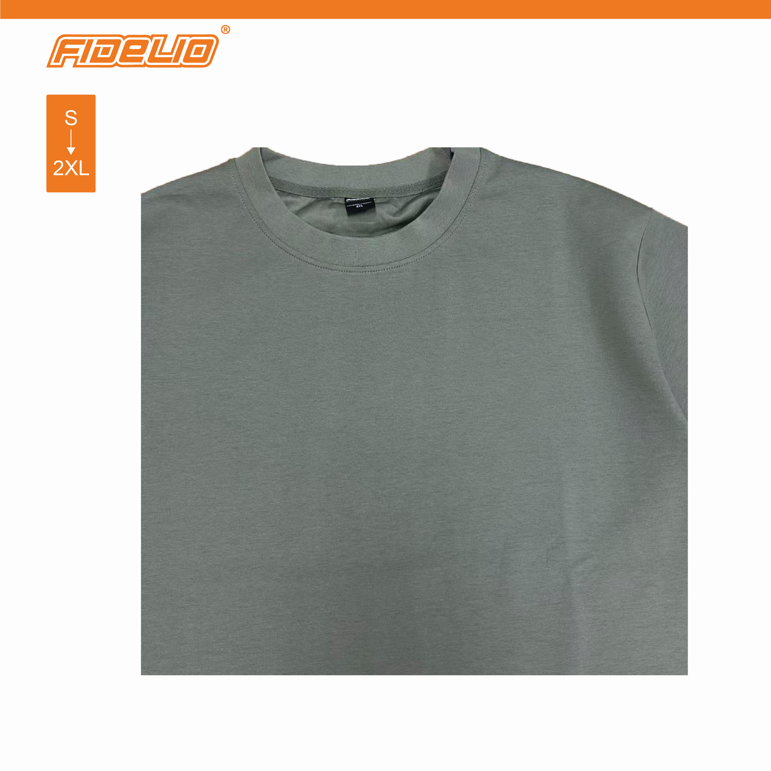 Fidelio Basic Oversized Tees -Sage Green