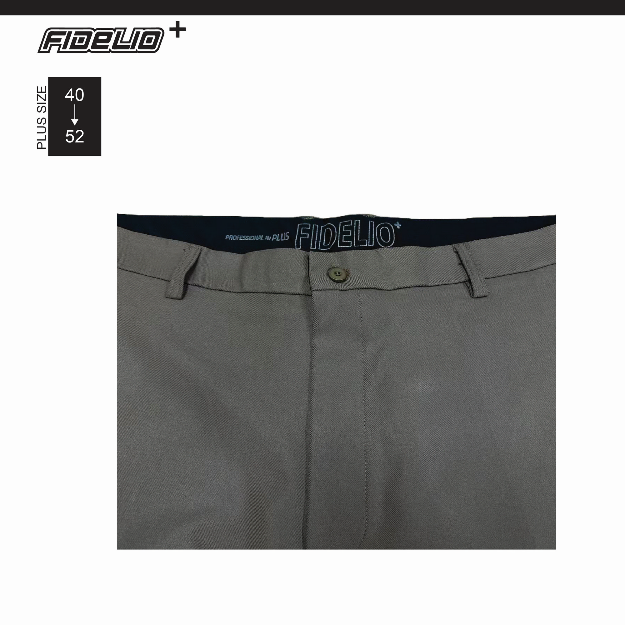 Fidelio Plus Size Signature Twill Chino Shorts -Brown