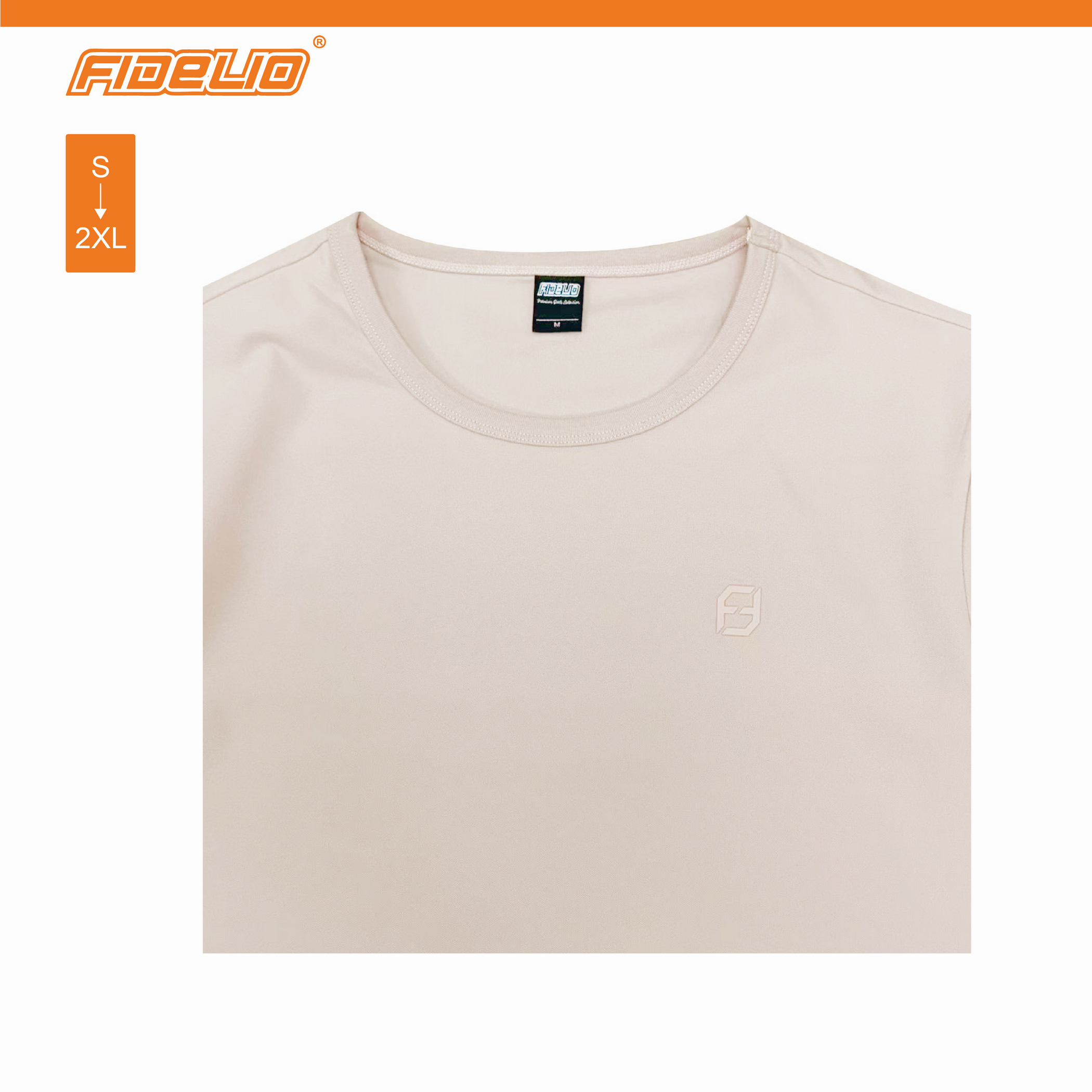 Fidelio Cooling Breathable Plain Tees -Pink