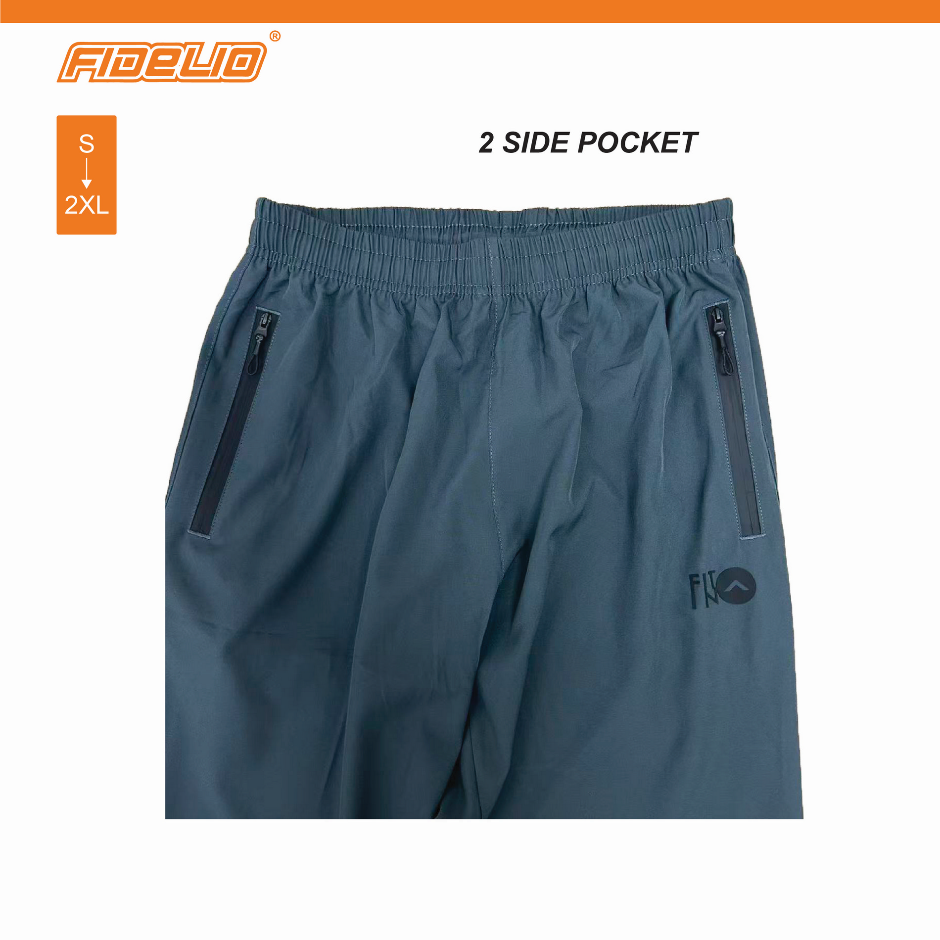 FIT IN Zip Pocket Sweat Pants -Grey