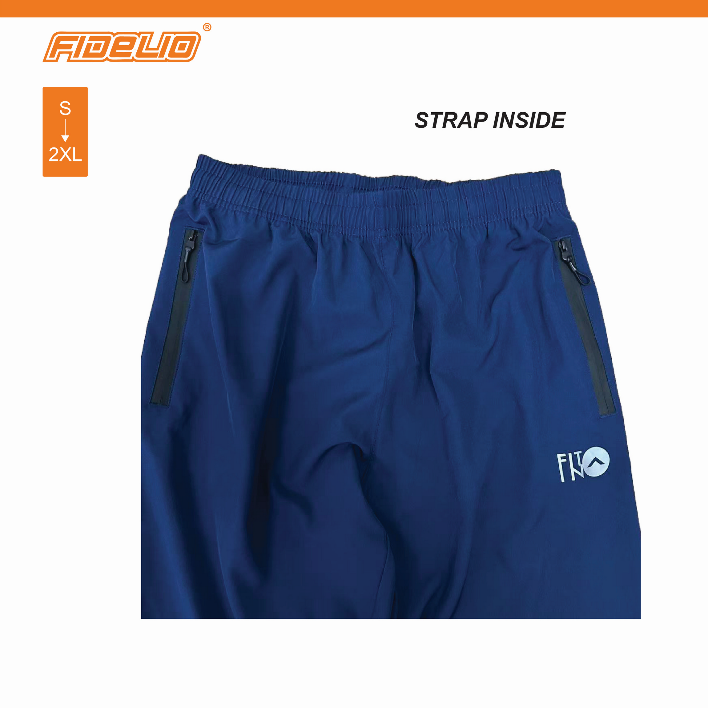 FIT IN Zip Pocket Sweat Pants -Navy