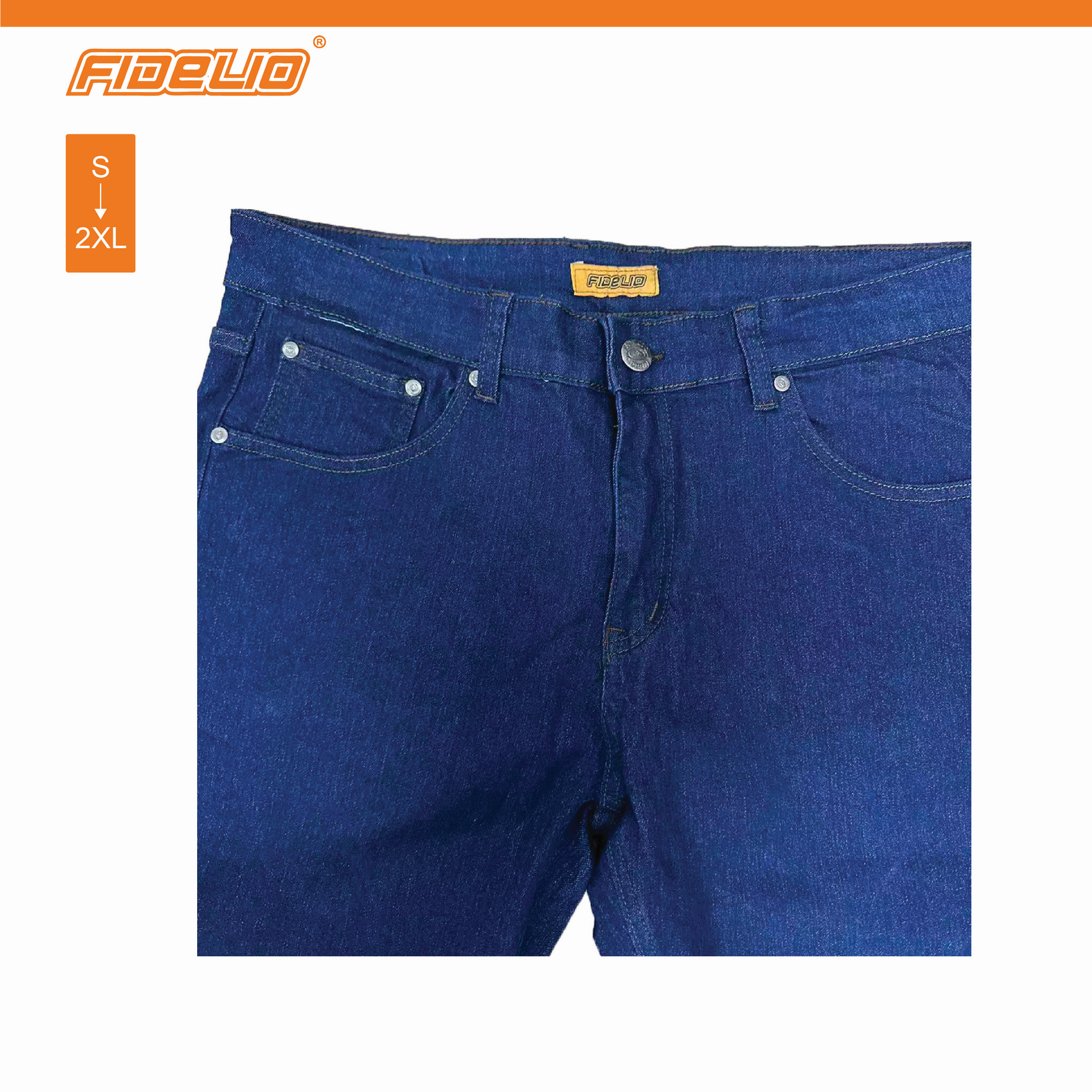 Fidelio Classic Straight Cut Denim Jeans -Blue