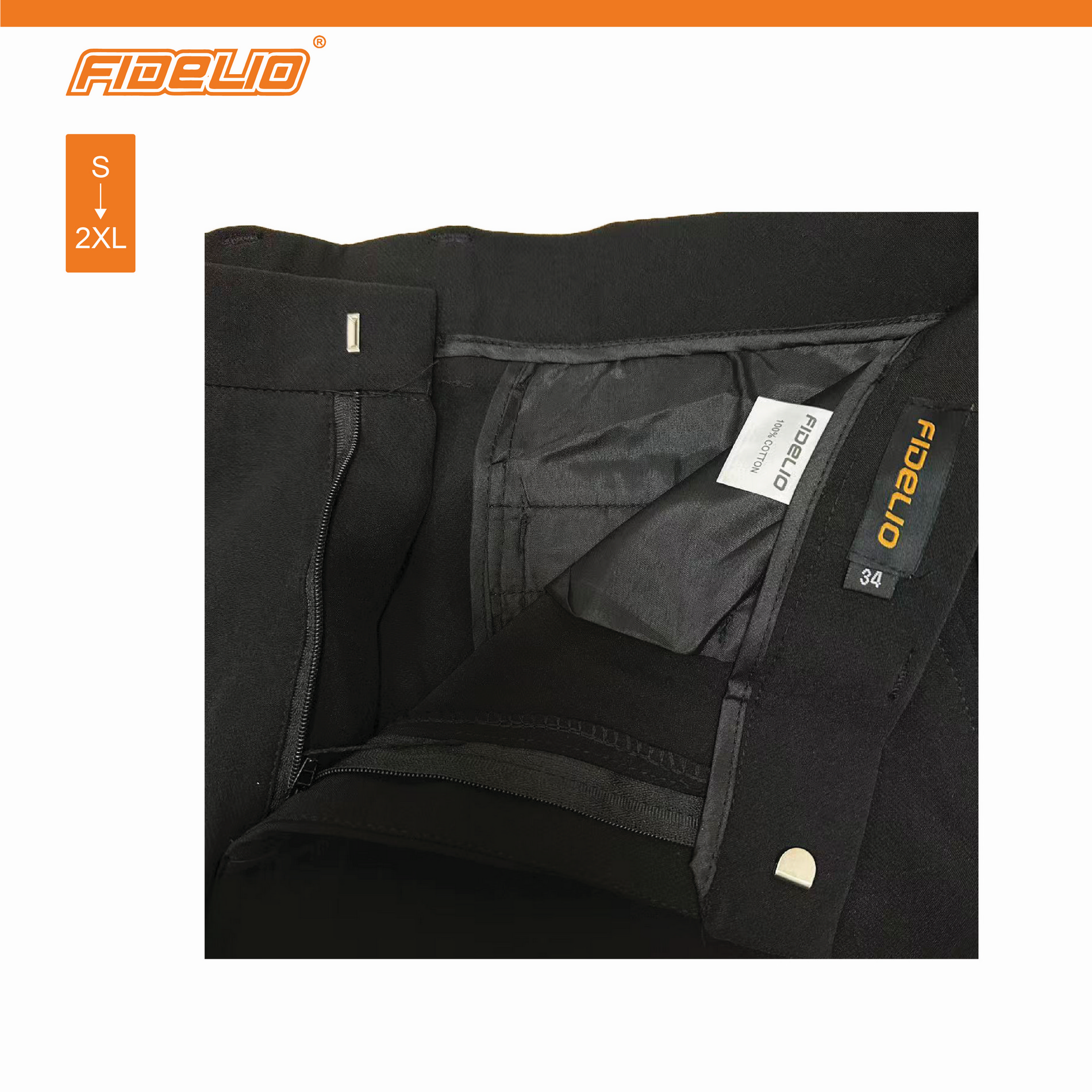 Fidelio Classic Straight Cut Slack -Black