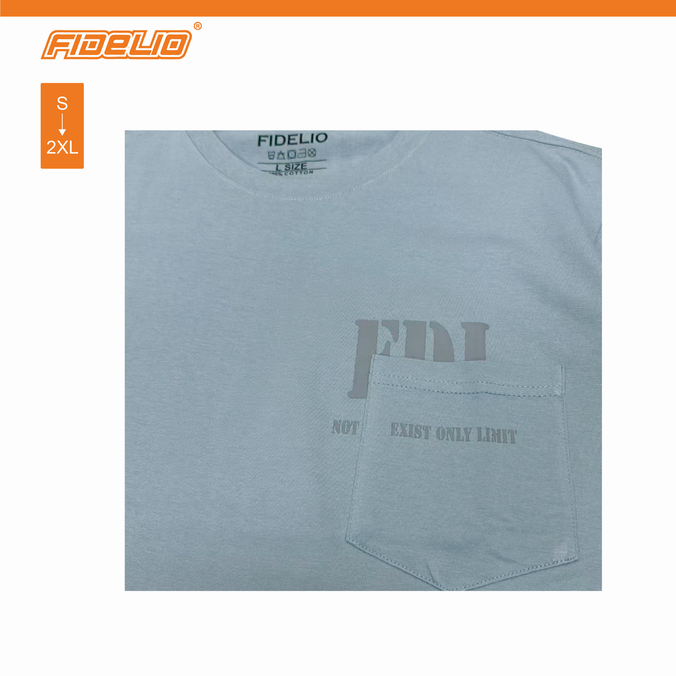 Fidelio No Limitation Printed Tees -Dusty Blue