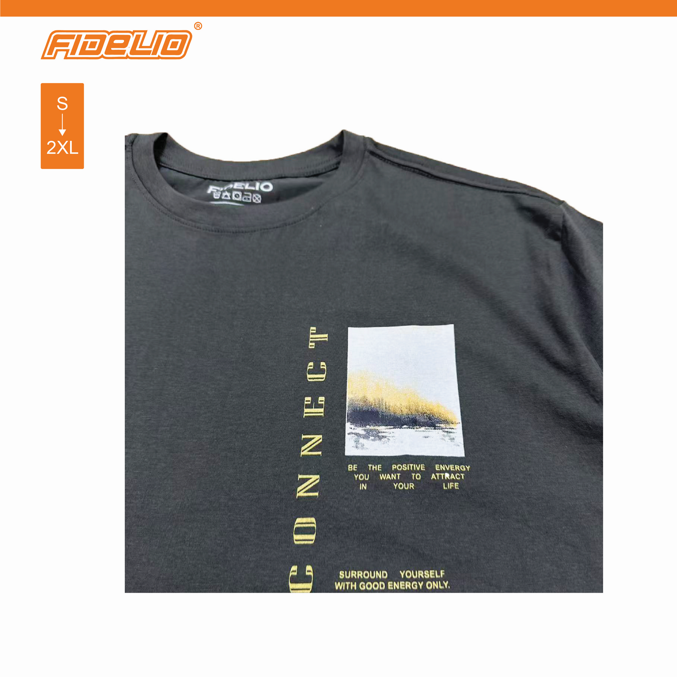 Fidelio CONNECT Printed Tees -Grey