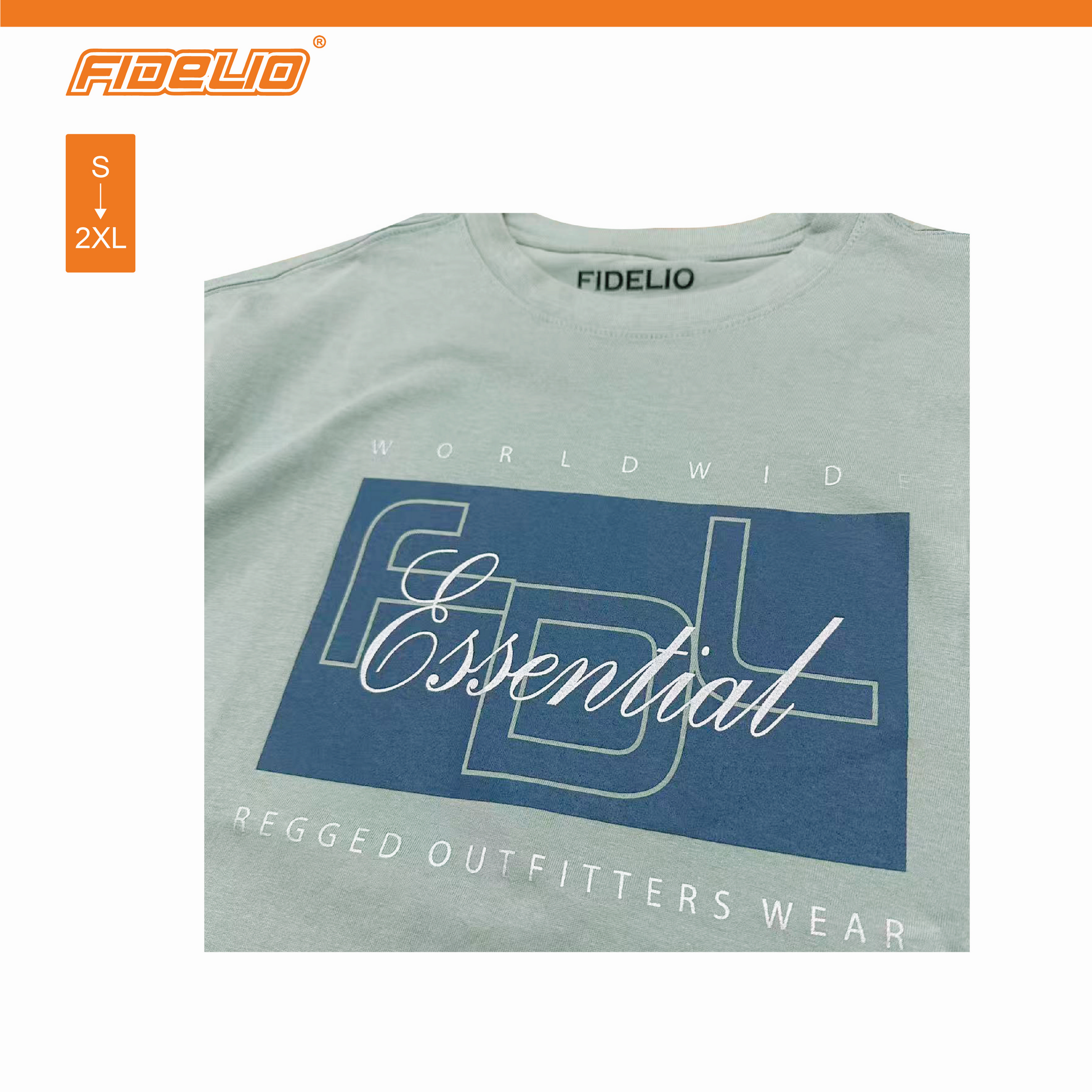 Fidelio ESSENTIAL Printed Tees -Dusty Green