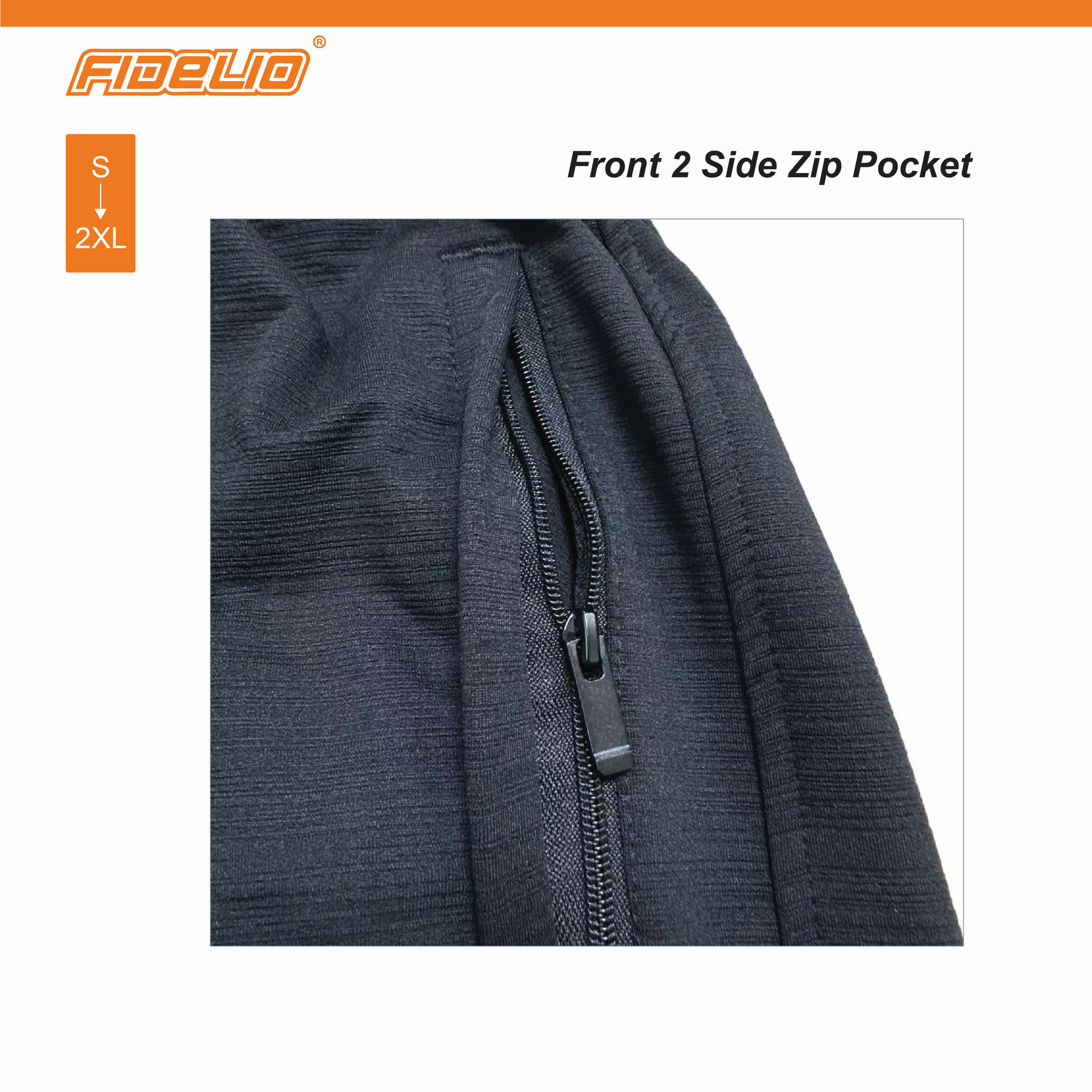 FIT IN Zipper Active Shorts -Black