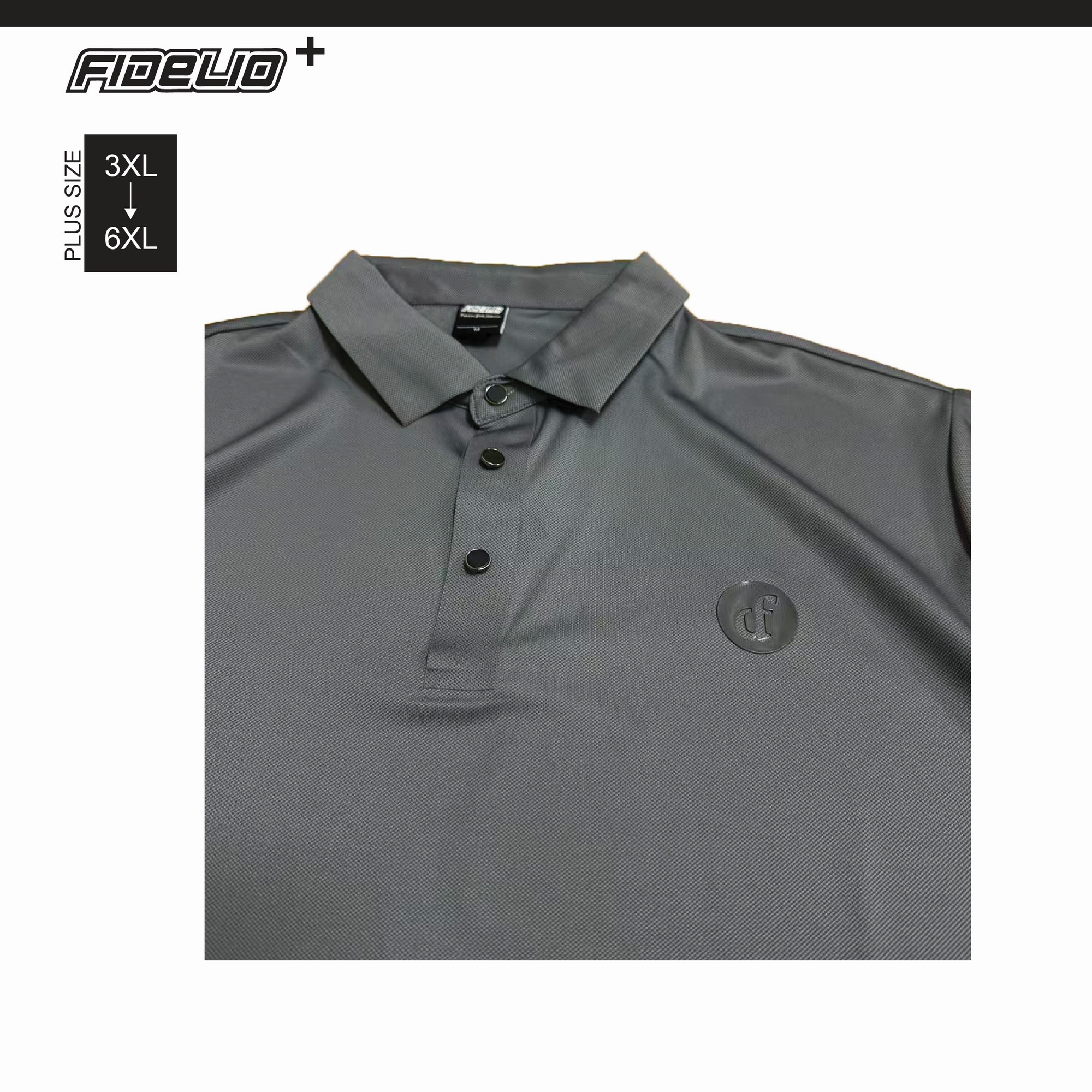 Fidelio Premium Sensation Polo Tees -Grey