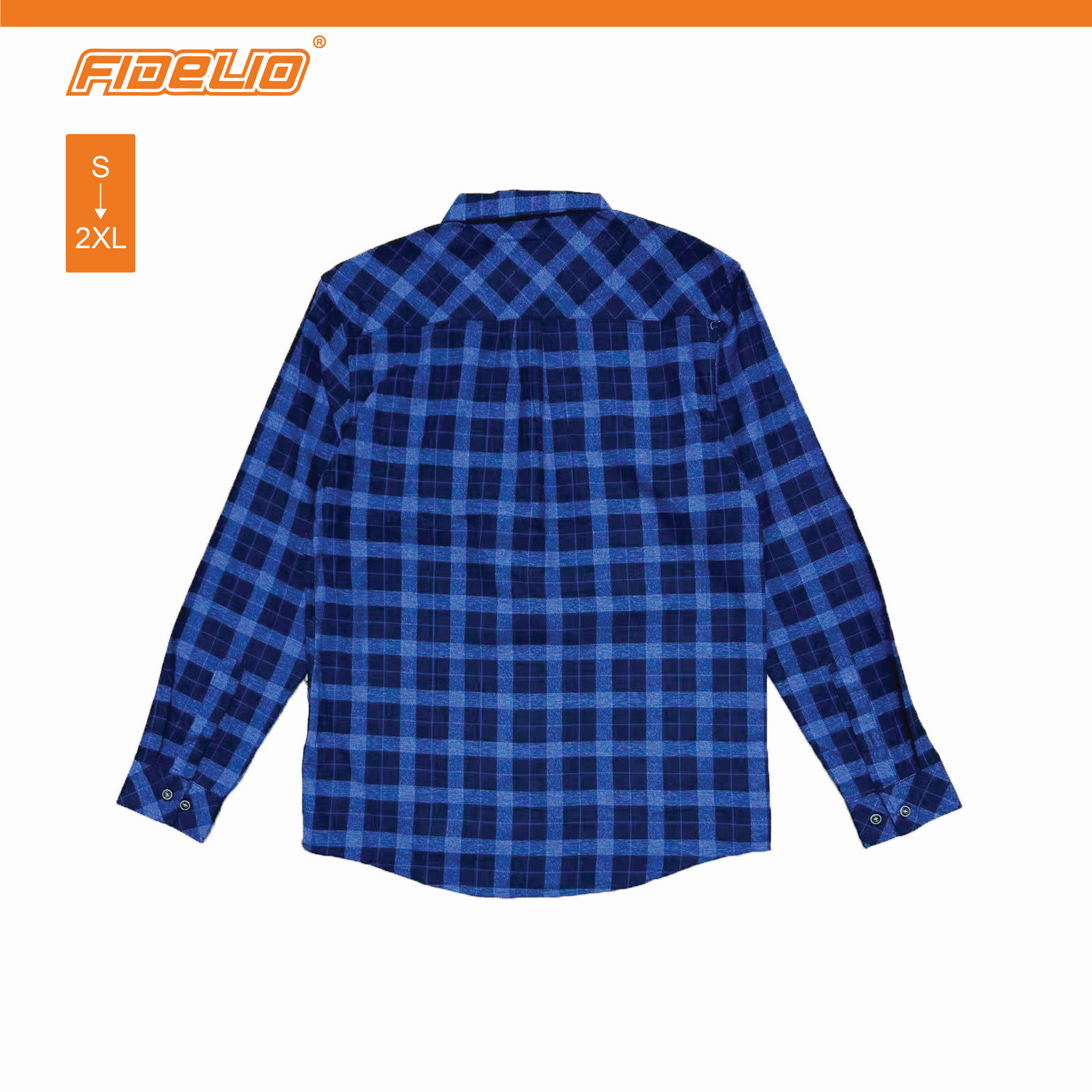 Fidelio Plaid Flannel Long Sleeve Shirts -Navy/Blue