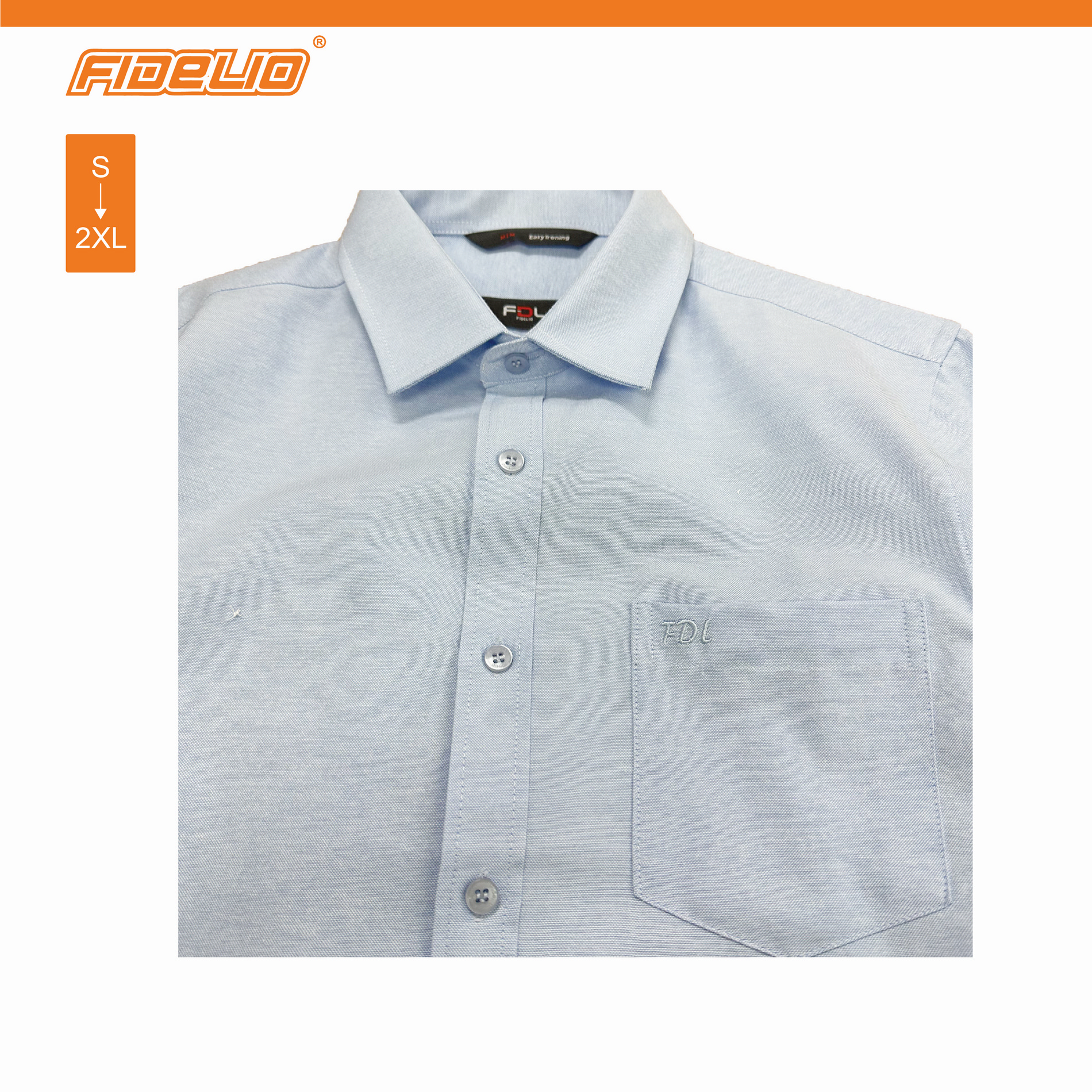 FDL Oxford Long Sleeve Shirts -Light Blue