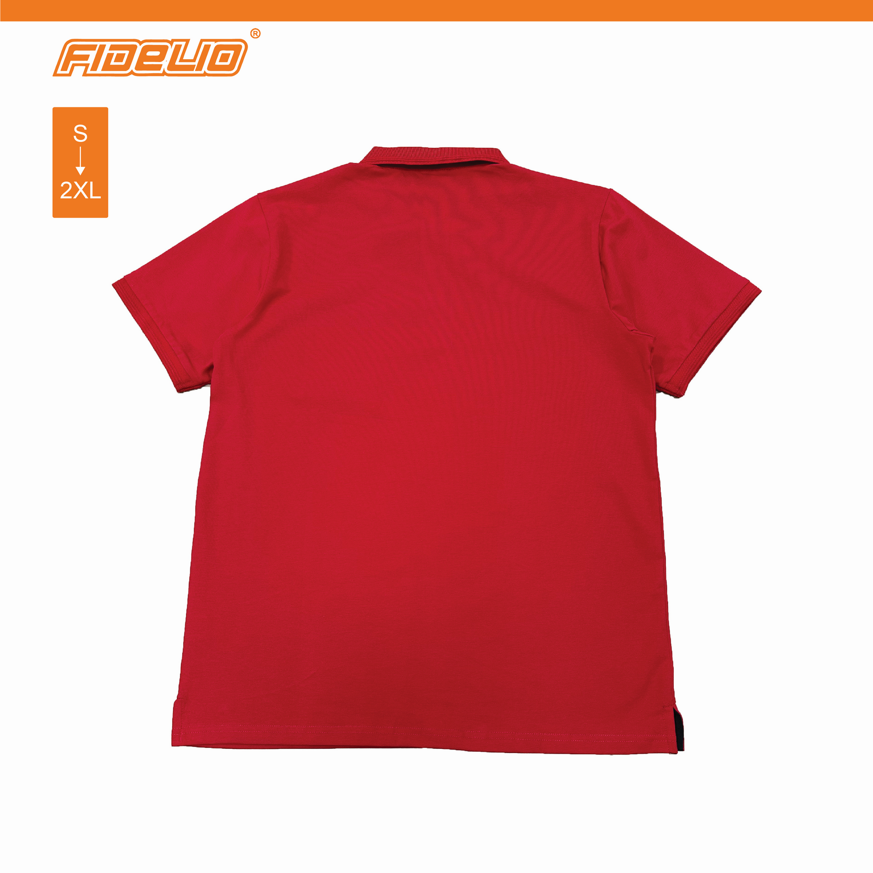 FDL Sleek Pocket Polo Tees -Red