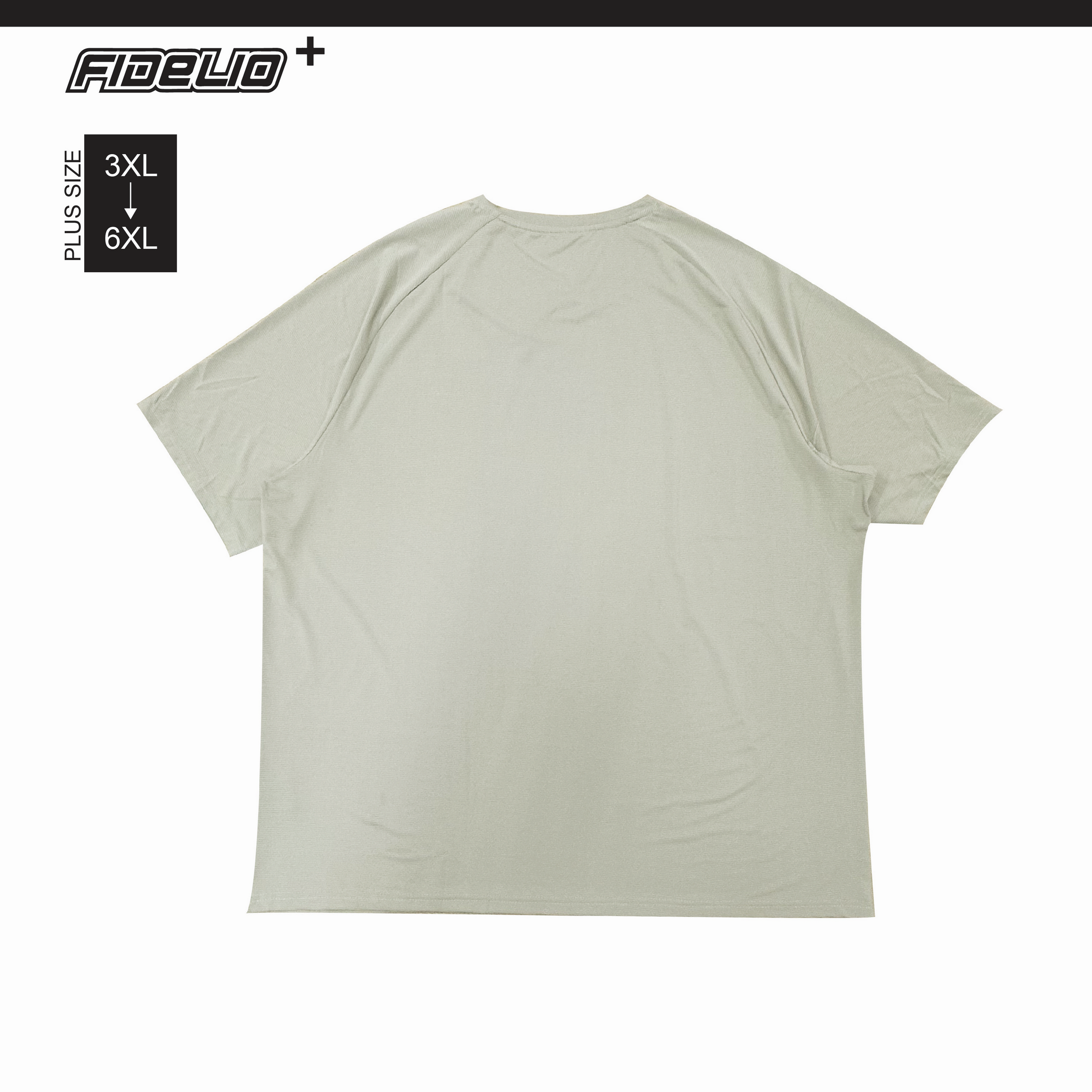 FIT IN Plus Size Downshift Active Tees -Light Khaki