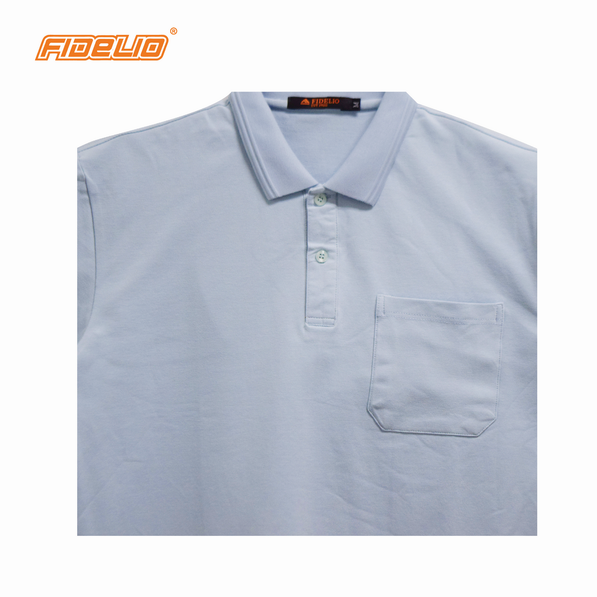 Fidelio Basic Pocket Polo Tees -Light Blue